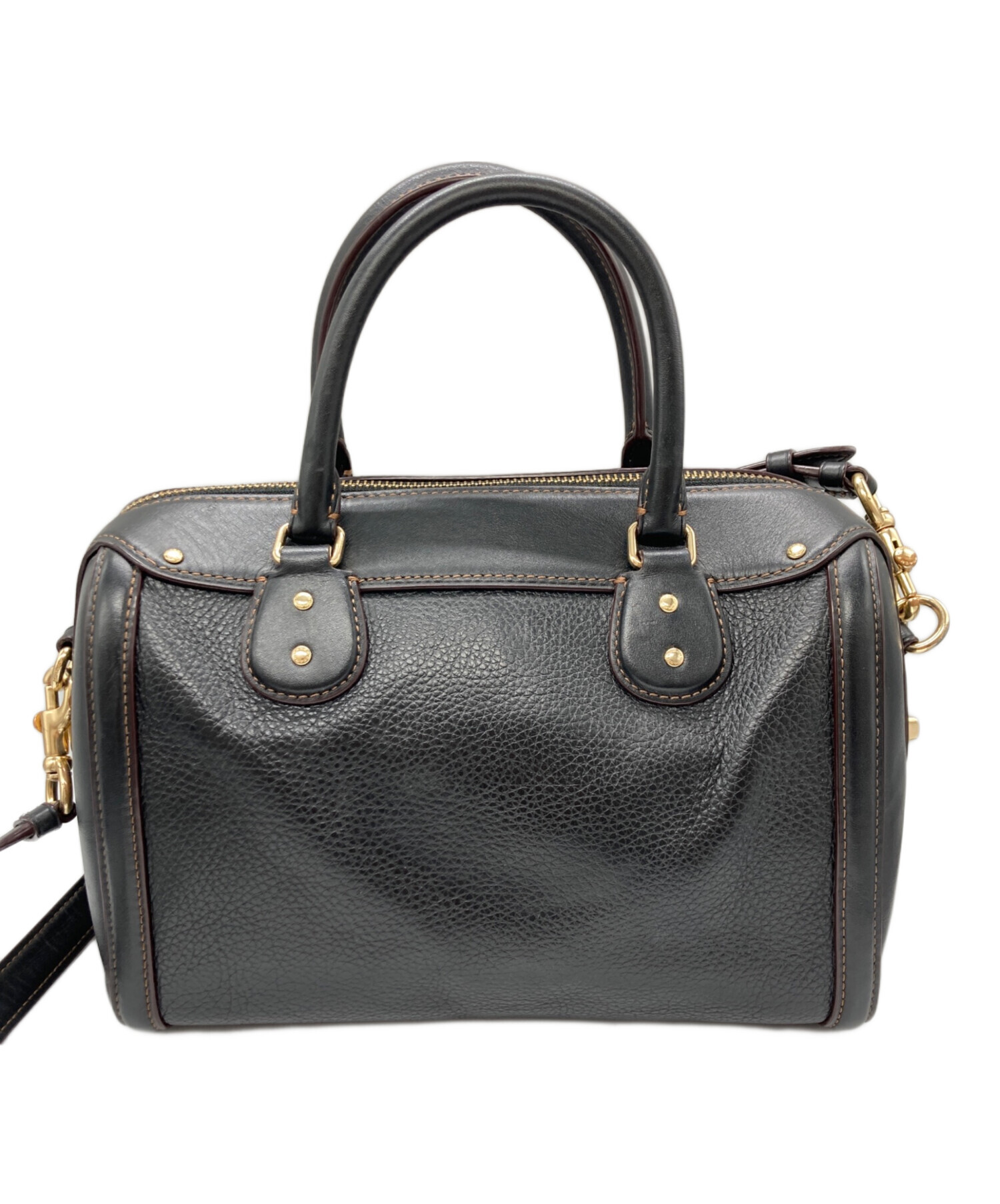 【coach・中古】ボストンバッグ　VOYAGER SPORT CALF 中古・古着通販】COACH (コーチ) ミニボストンバッグ ブラック