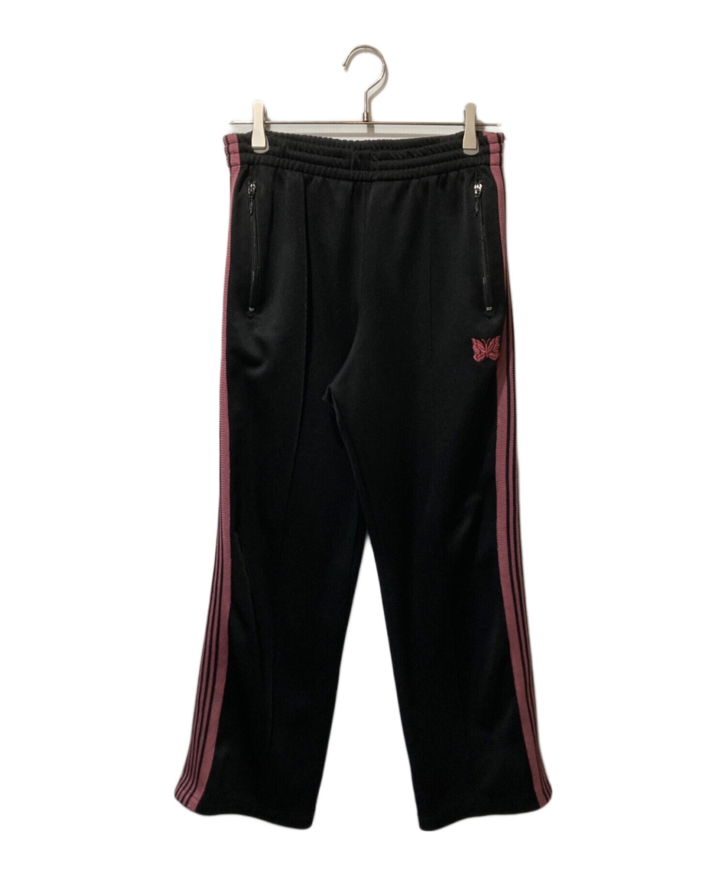Needles ブラック/レッド トラックパンツ Lサイズ Needles（ニードルス） 24SS LHP EXCLUSIVE H.D.TRACK PANTS ヒザデル