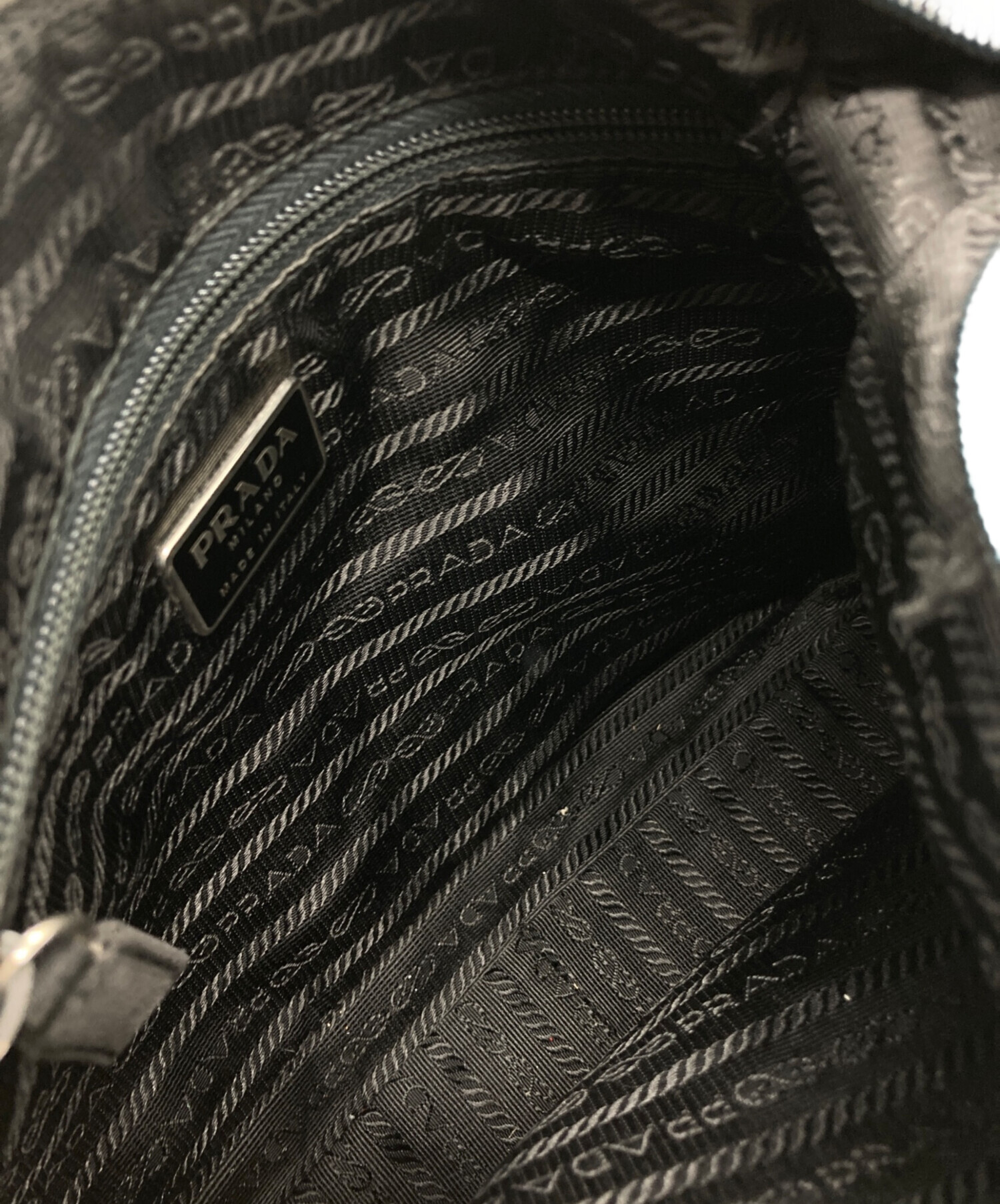 中古・古着通販】PRADA (プラダ) メタルハンドルワンショルダーバッグ