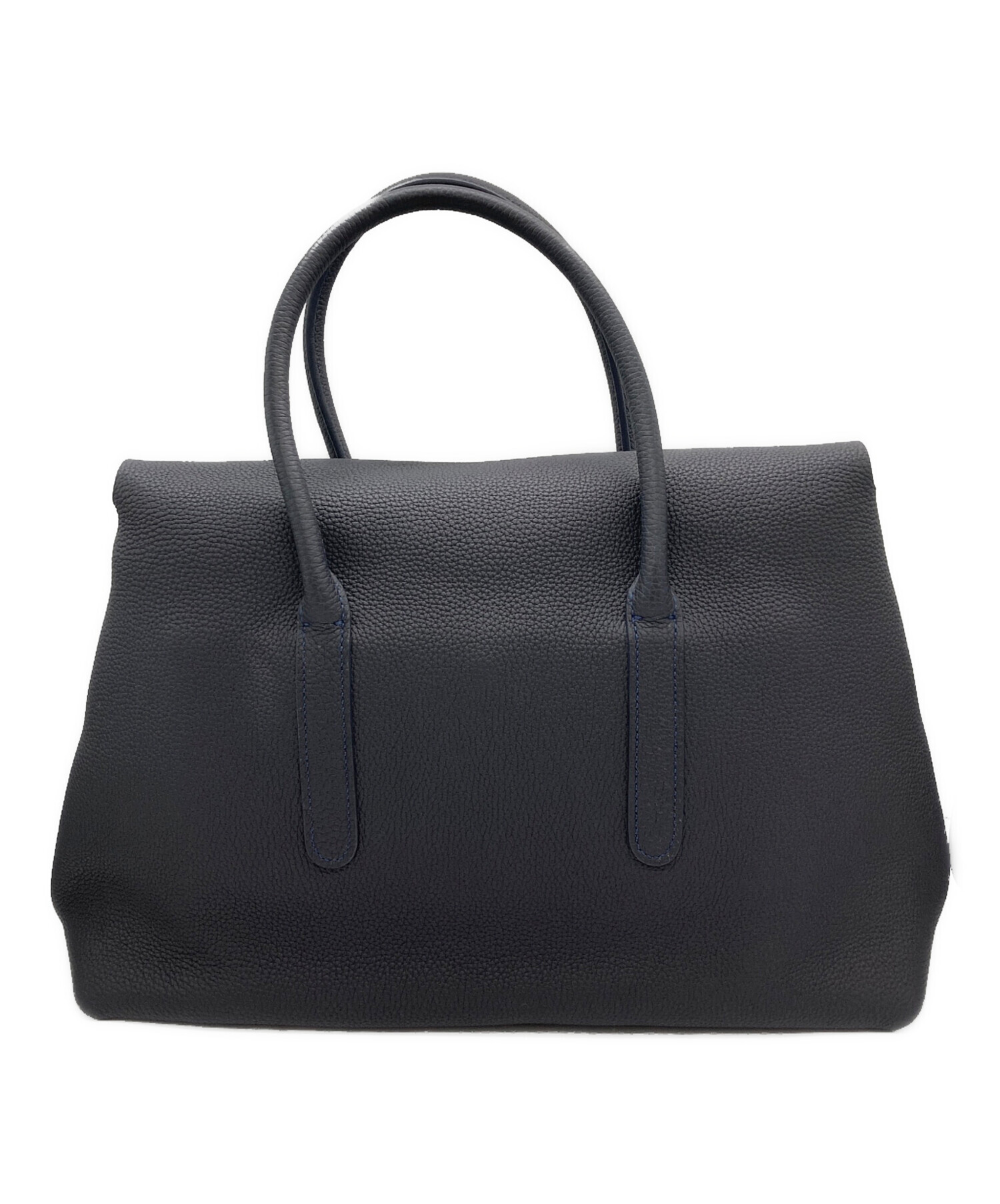 美品✨MAISON TAKUYAメゾンタクヤ　トートバッグ　ネイビー　レザー 中古・古着通販】MAISON TAKUYA (メゾンタクヤ) flap brief bag トート