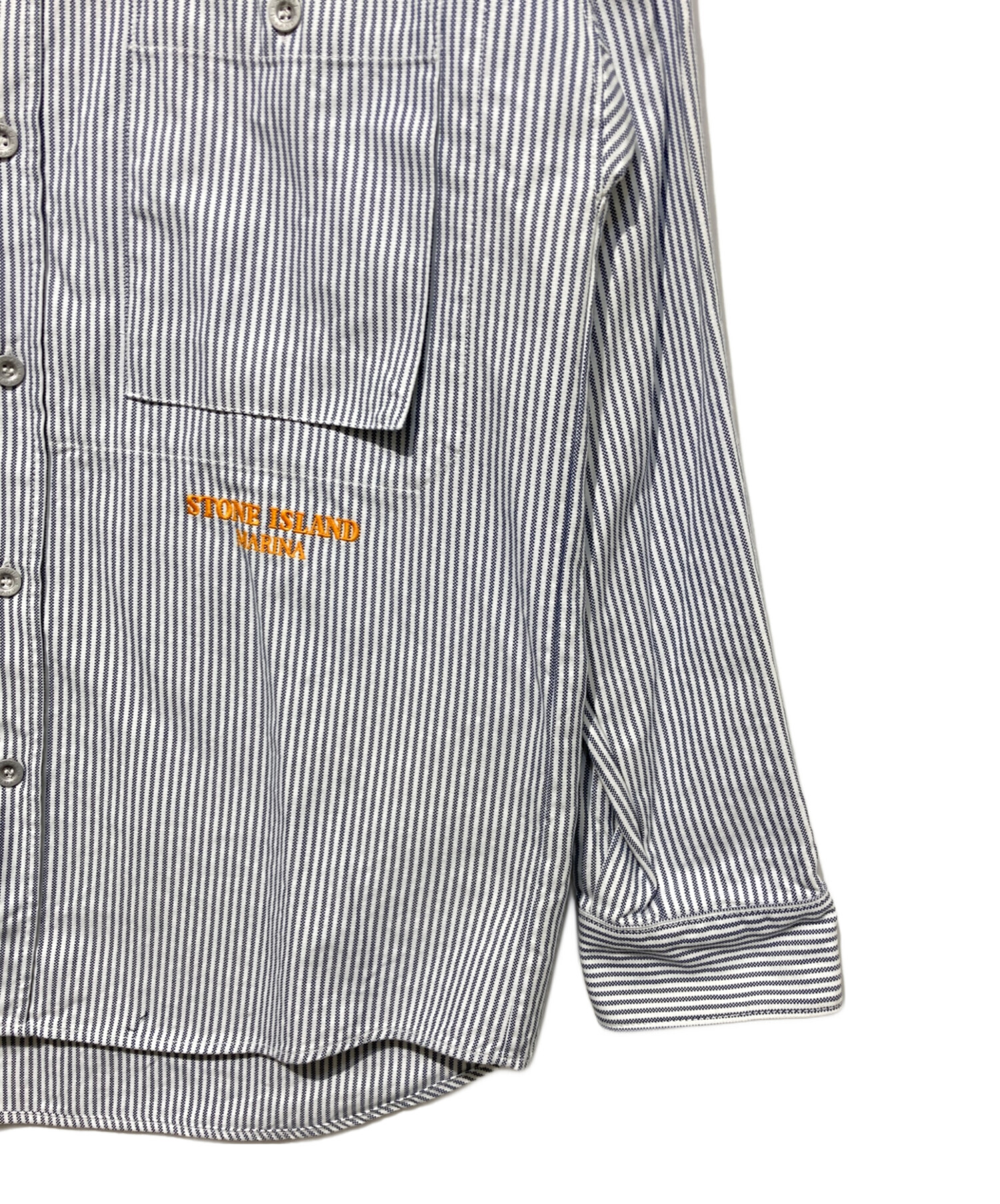 90年代STONE ISLAND ストライプシャツ Mサイズ オールド 【公式通販】