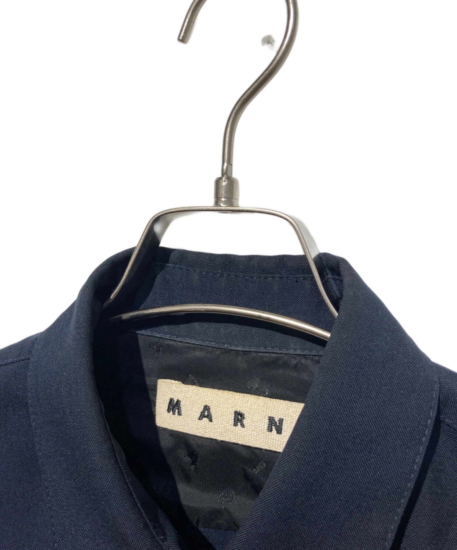 MARNI マルニ ブラウス S 紺 【古着】【中古】【送料無料】 MARNI - MARNI マルニ ブラウス S 紺 【古着】【中古】【送料無料】の