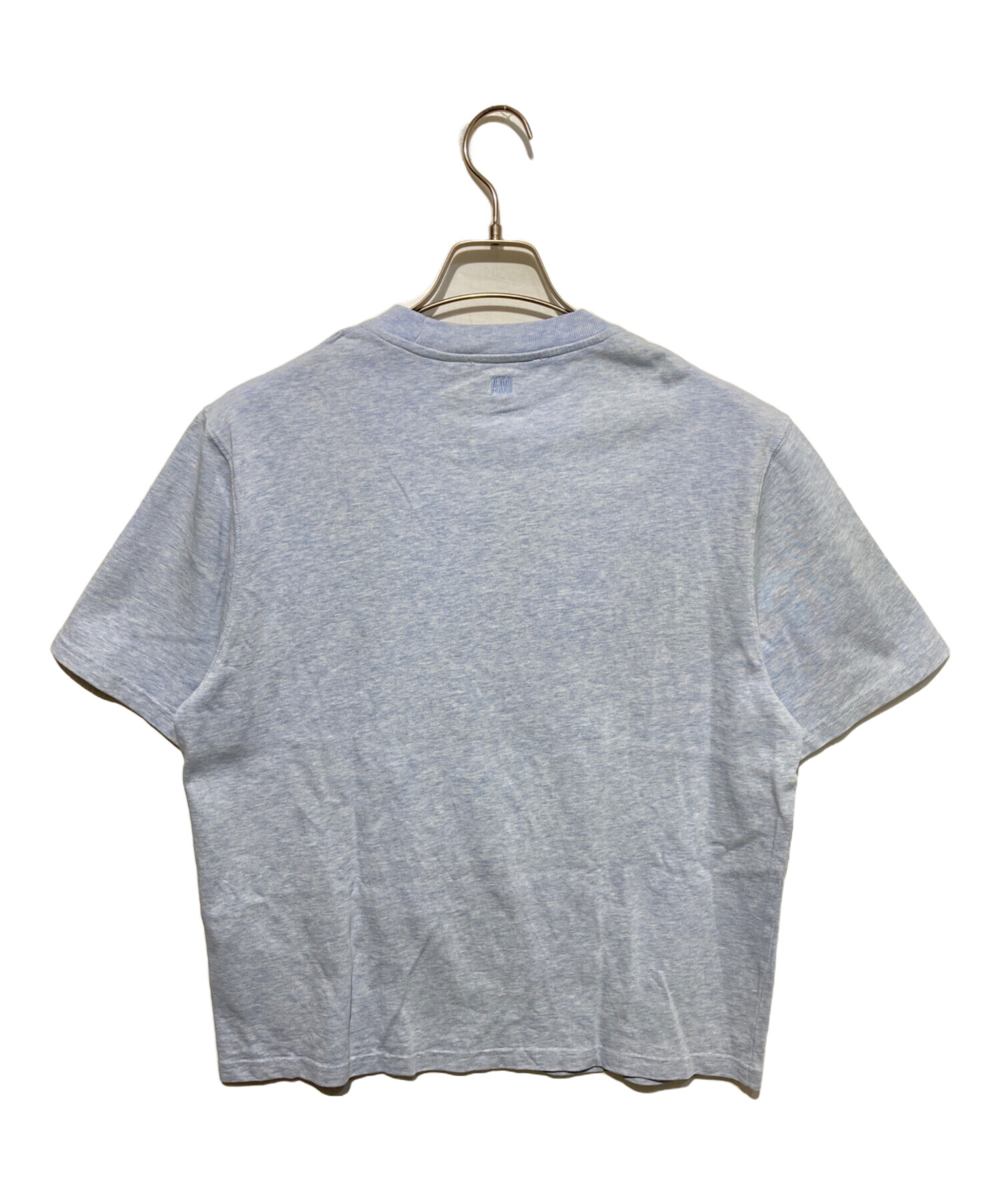 アミ アレクサンドル マテュッシ ロゴ刺繍 半袖 Ｔシャツ S グレー● 中古・古着通販】AMI Alexandre Mattiussi (アミアレクサンドルマ