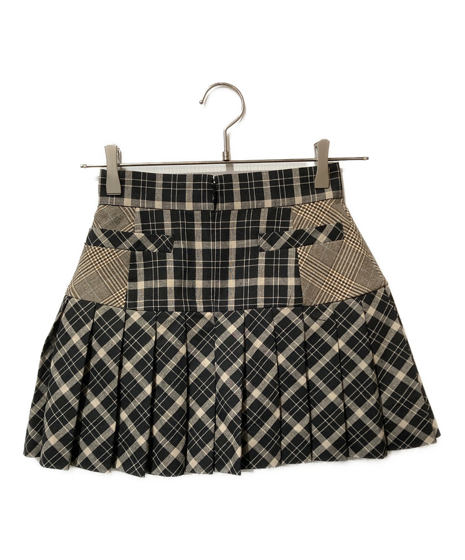 中古・古着通販】ANDMARY (アンドマリー) Coco check pleats skirt