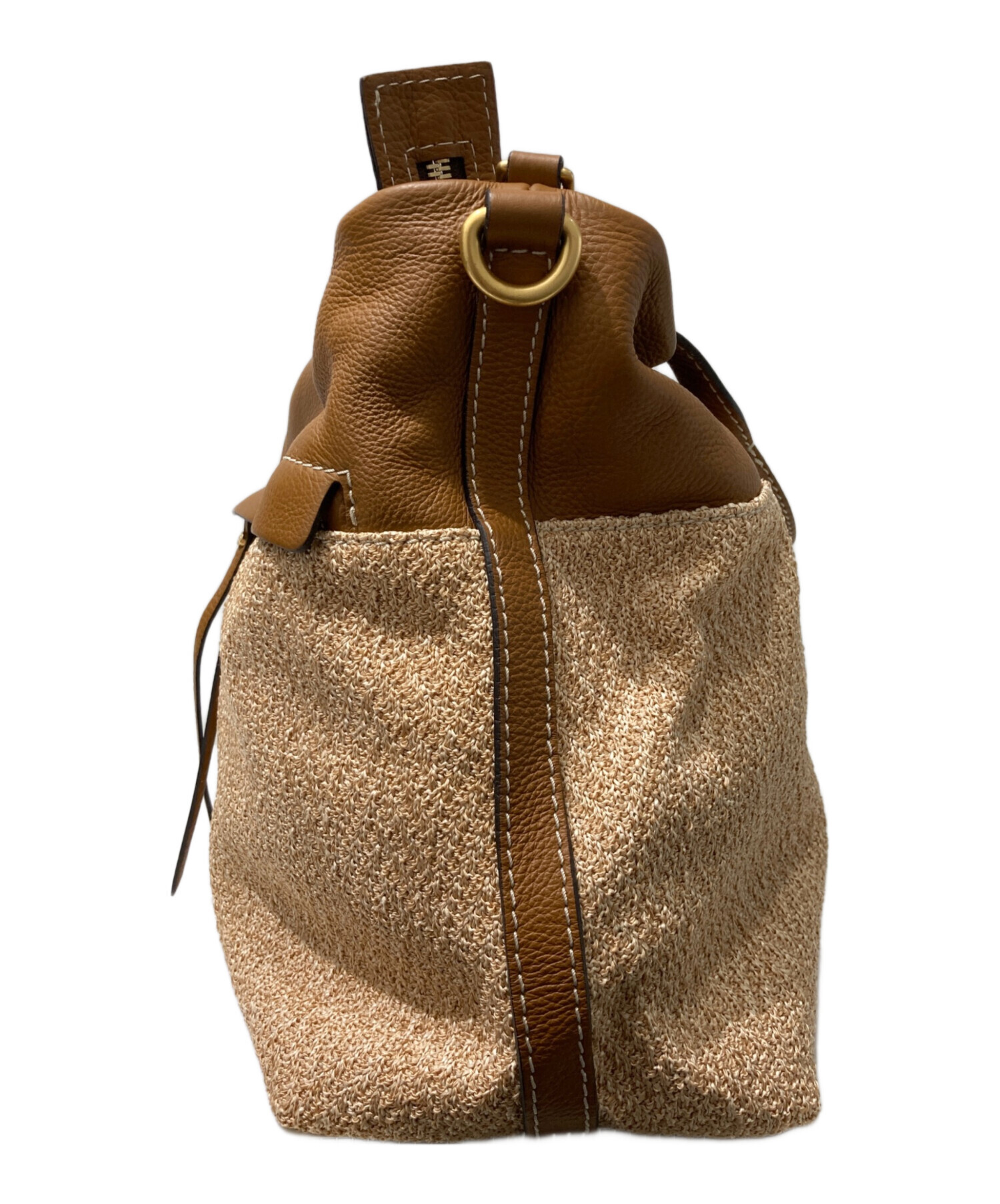GIANNI CHIARINI ジャンニキャリーニ ショルダーバッグ  ベージュ 【古着】【中古】【送料無料】 中古・古着通販】GIANNI CHIARINI (ジャンニ キアリーニ) 2WAYバッグ