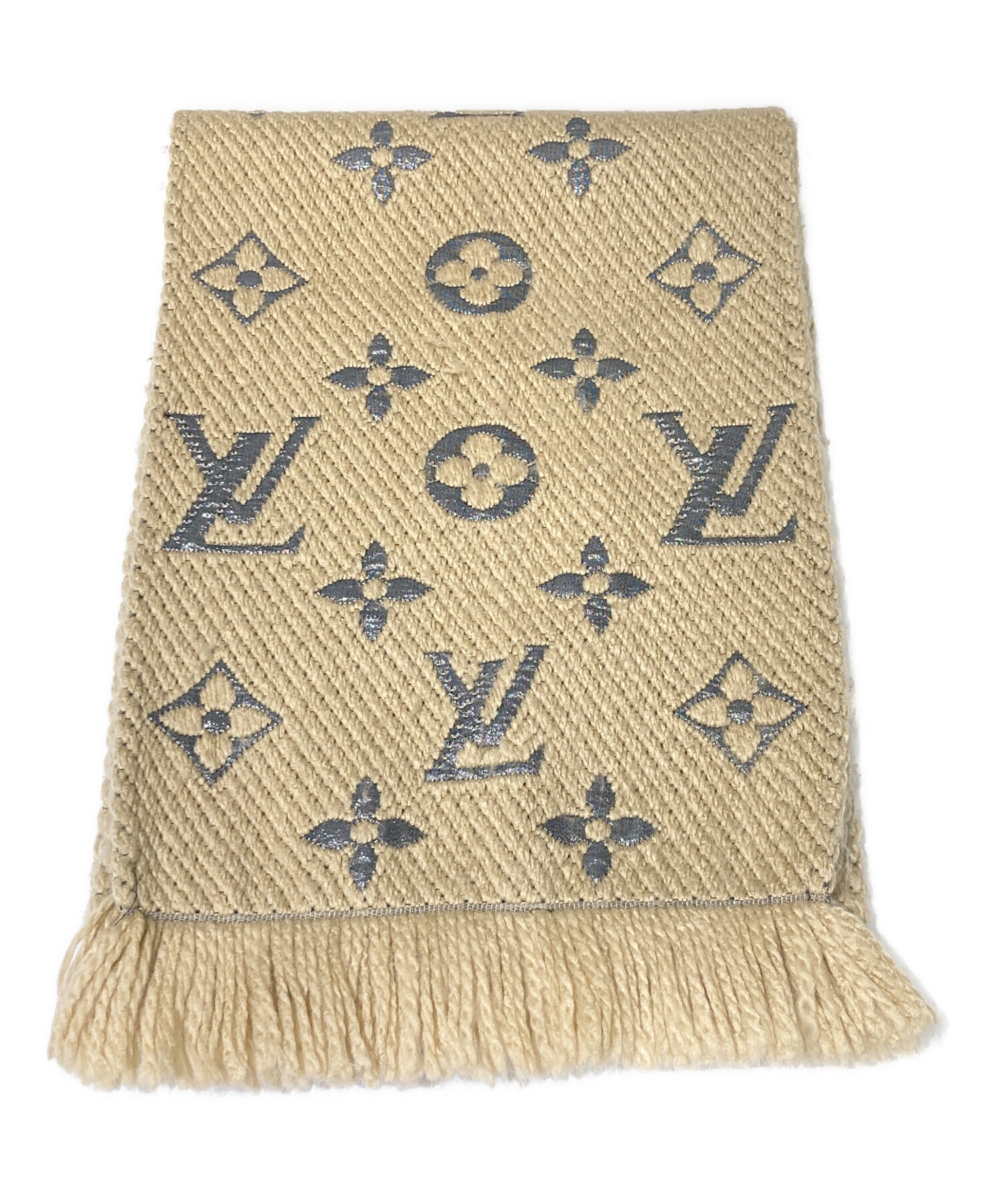 LOUIS VUITTON ロゴ入りマフラー ベージュ 中古・古着通販】LOUIS VUITTON (ルイ ヴィトン) エシャルプ ロゴ