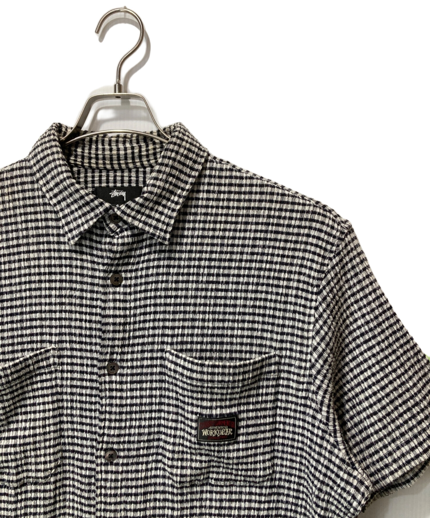 中古・古着通販】stussy (ステューシー) CRINKLED CHECK SS SHIRT