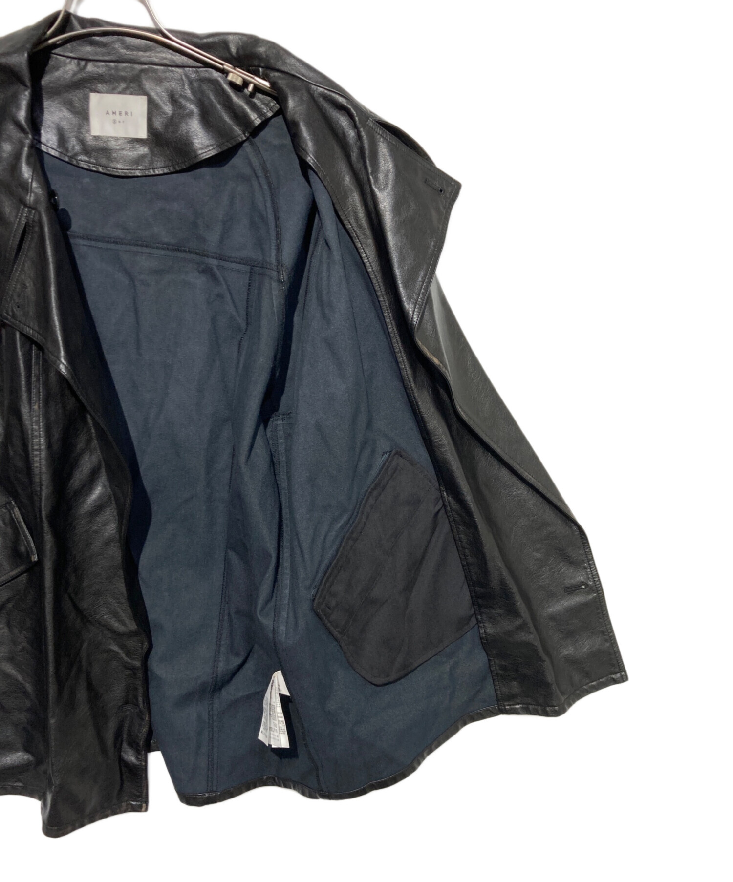 中古・古着通販】AMERI (アメリ) USED LIKE SYNTHETIC LEATHER JACKET