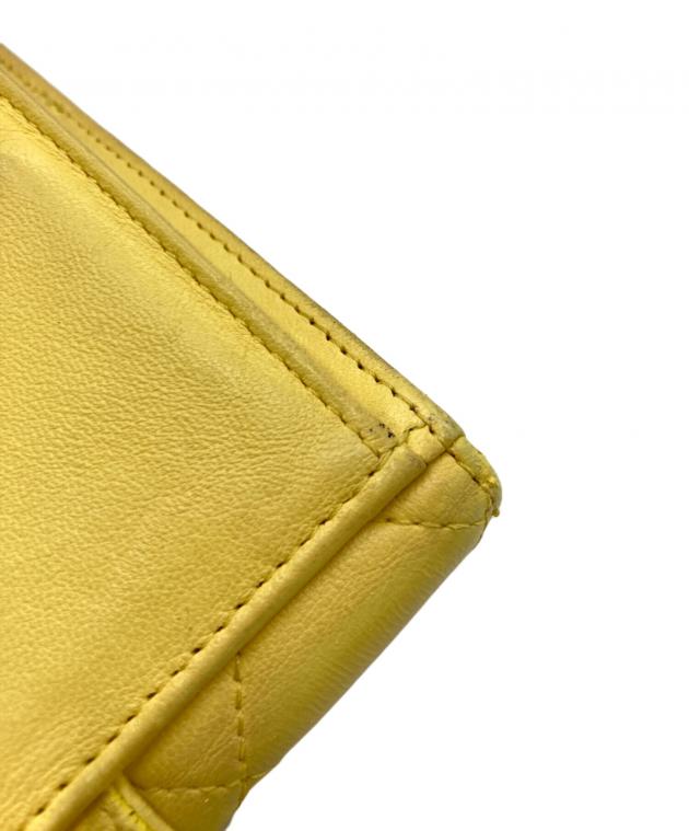 中古・古着通販】CHANEL (シャネル) マトラッセ 三つ折り財布 イエロー