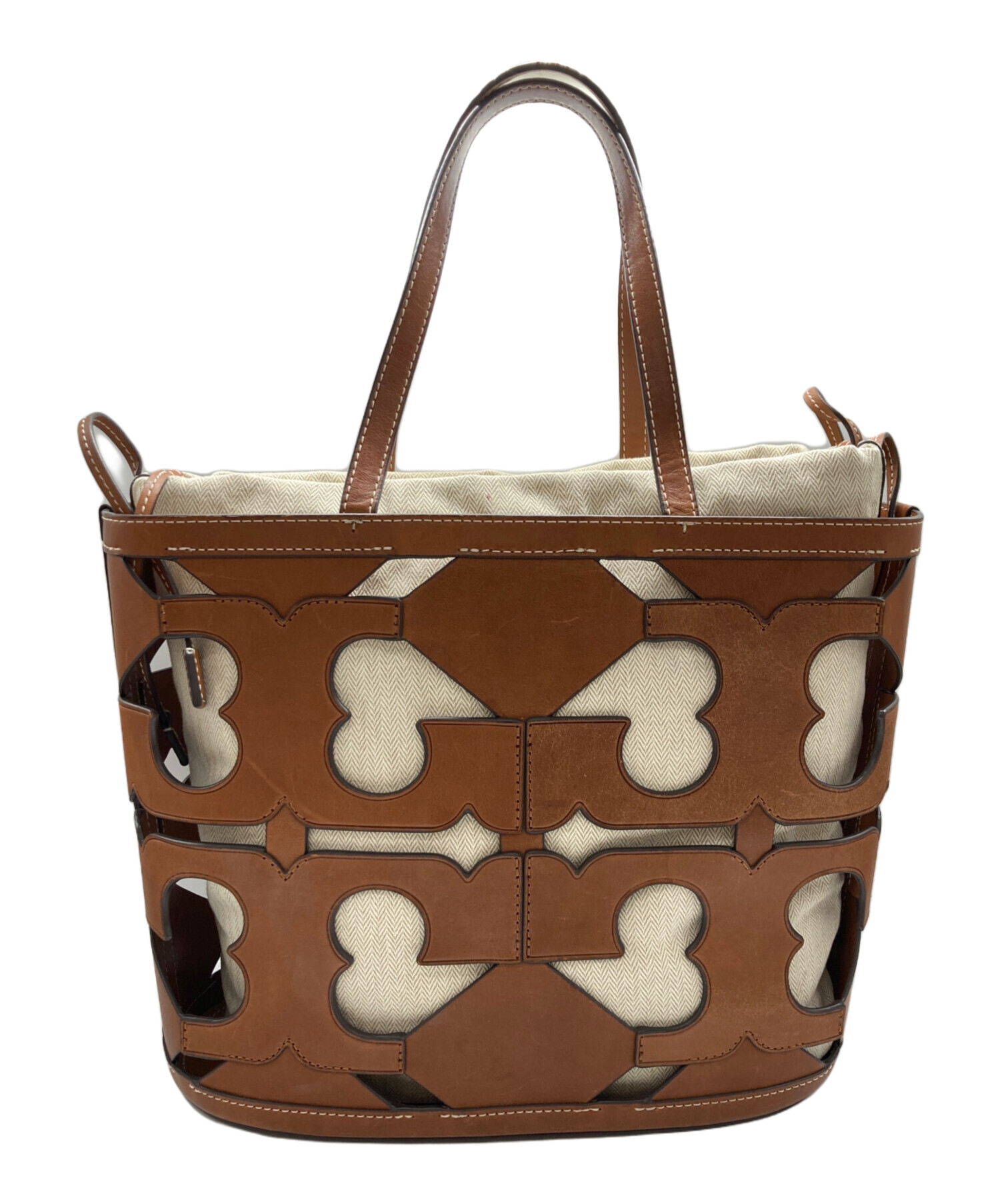 【未使用タグ付き】 TORY BURCH エラ トートバッグ オールレザー 中古・古着通販】TORY BURCH (トリーバーチ) エラ カットアウトトート