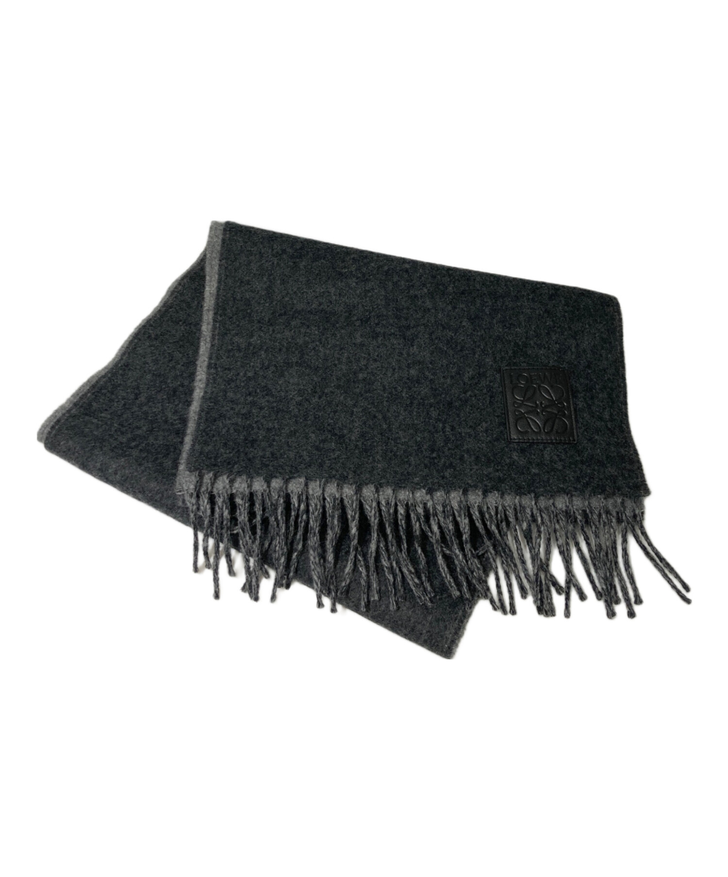 LOEWE ロエベ　グレー マフラー ウール 中古・古着通販】LOEWE (ロエベ) ウールカシミヤマフラー グレー