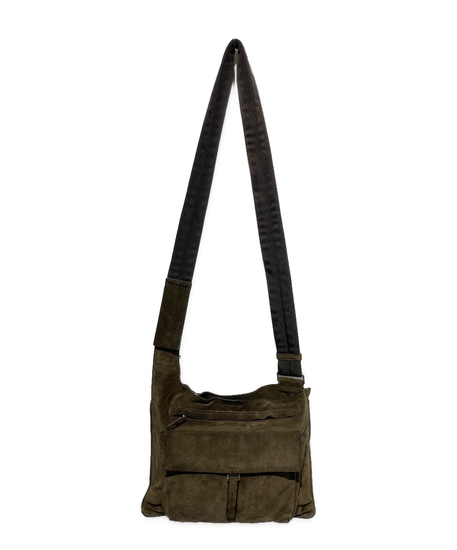 PRADA / プラダ ■チェーンショルダー バッグ スエード ベージュ B7345 【バッグ/バック/BAG/鞄/カバン】 ブランド【中古】 [0990014833] 中古・古着通販】PRADA (プラダ) チェーンショルダーバッグ カーキ