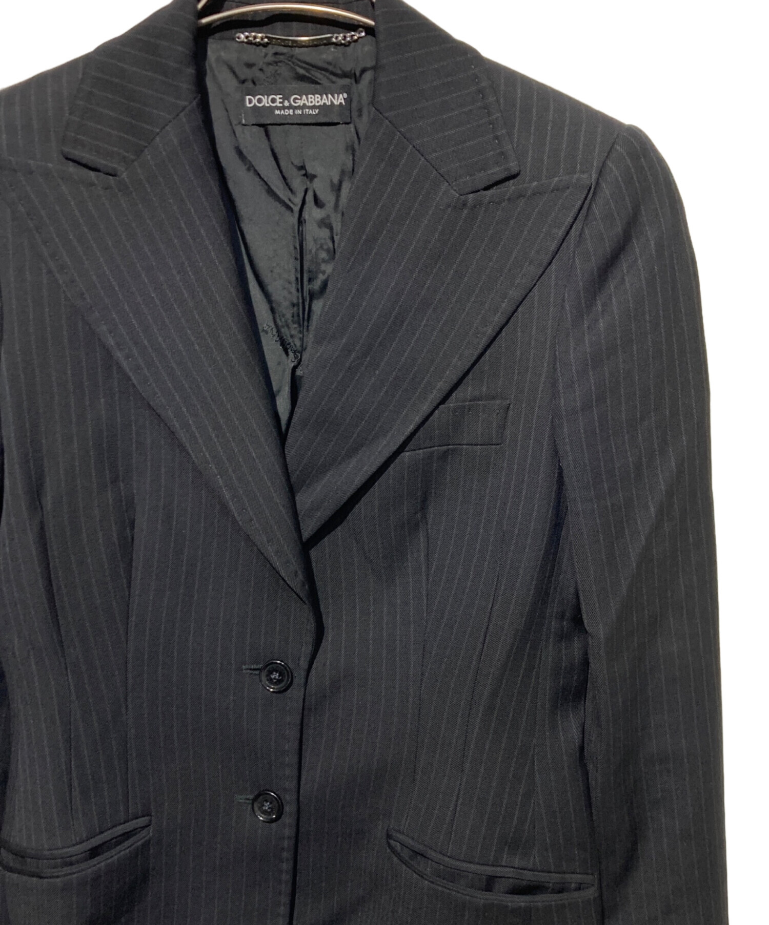 DOLCE&GABBANA テーラードジャケット ブラック 40 中古・古着通販】DOLCE & GABBANA (ドルチェ＆ガッバーナ) テーラード