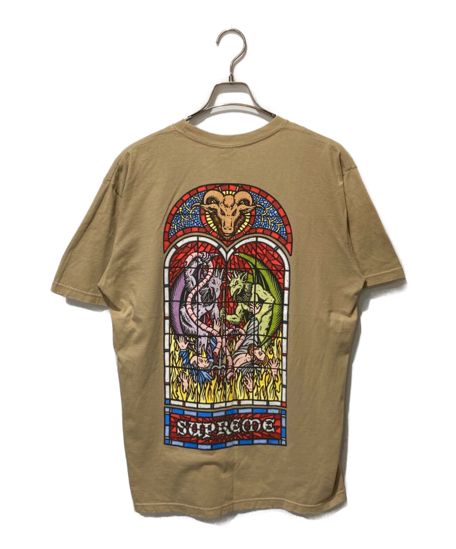 中古・古着通販】Supreme (シュプリーム) プリントTシャツ ベージュ 
