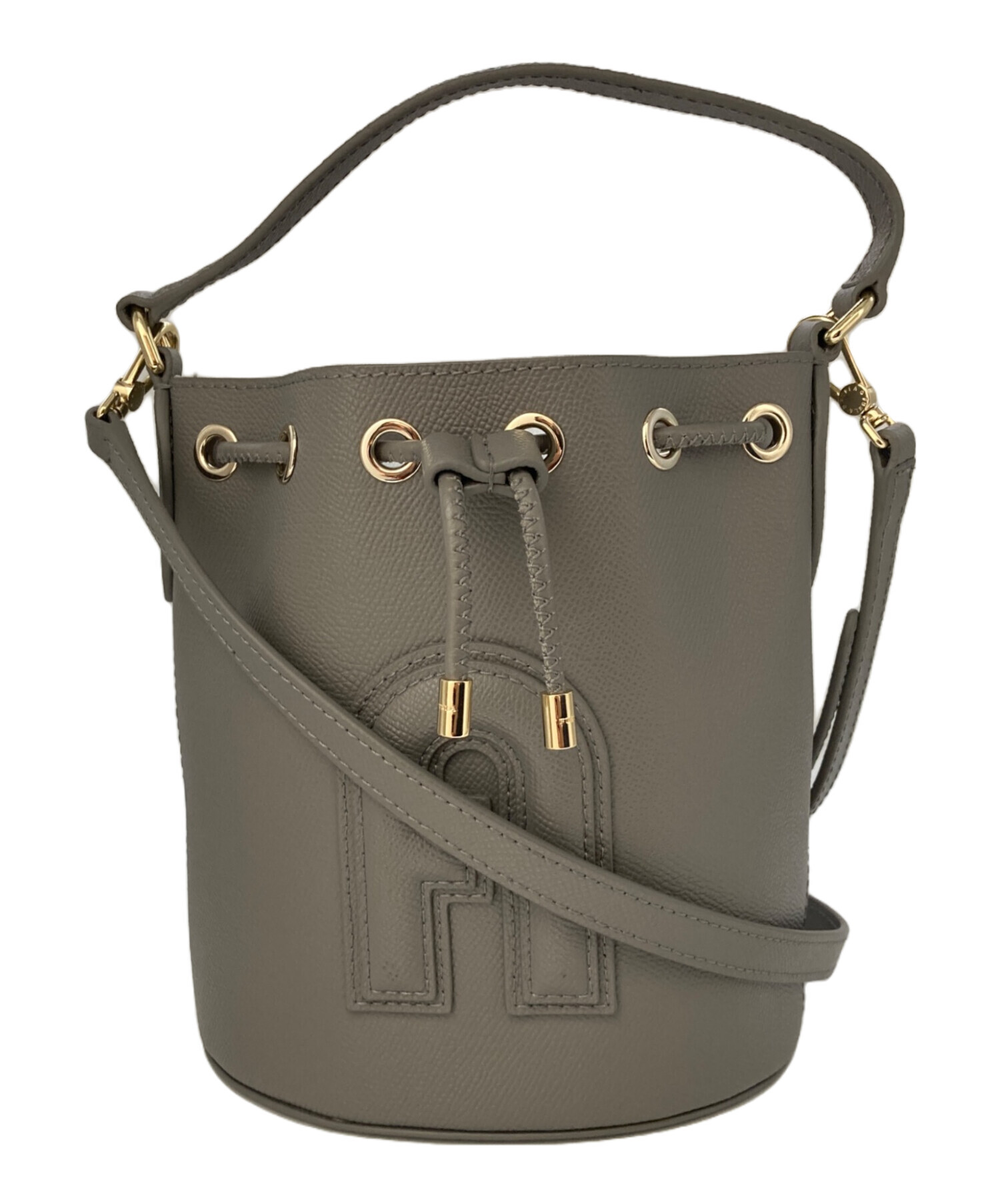 中古・古着通販】FURLA (フルラ) CLIO ミニ バケットバッグ グレー 