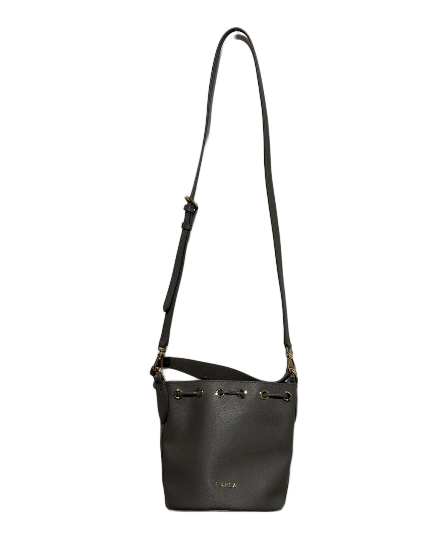 中古・古着通販】FURLA (フルラ) CLIO ミニ バケットバッグ グレー 