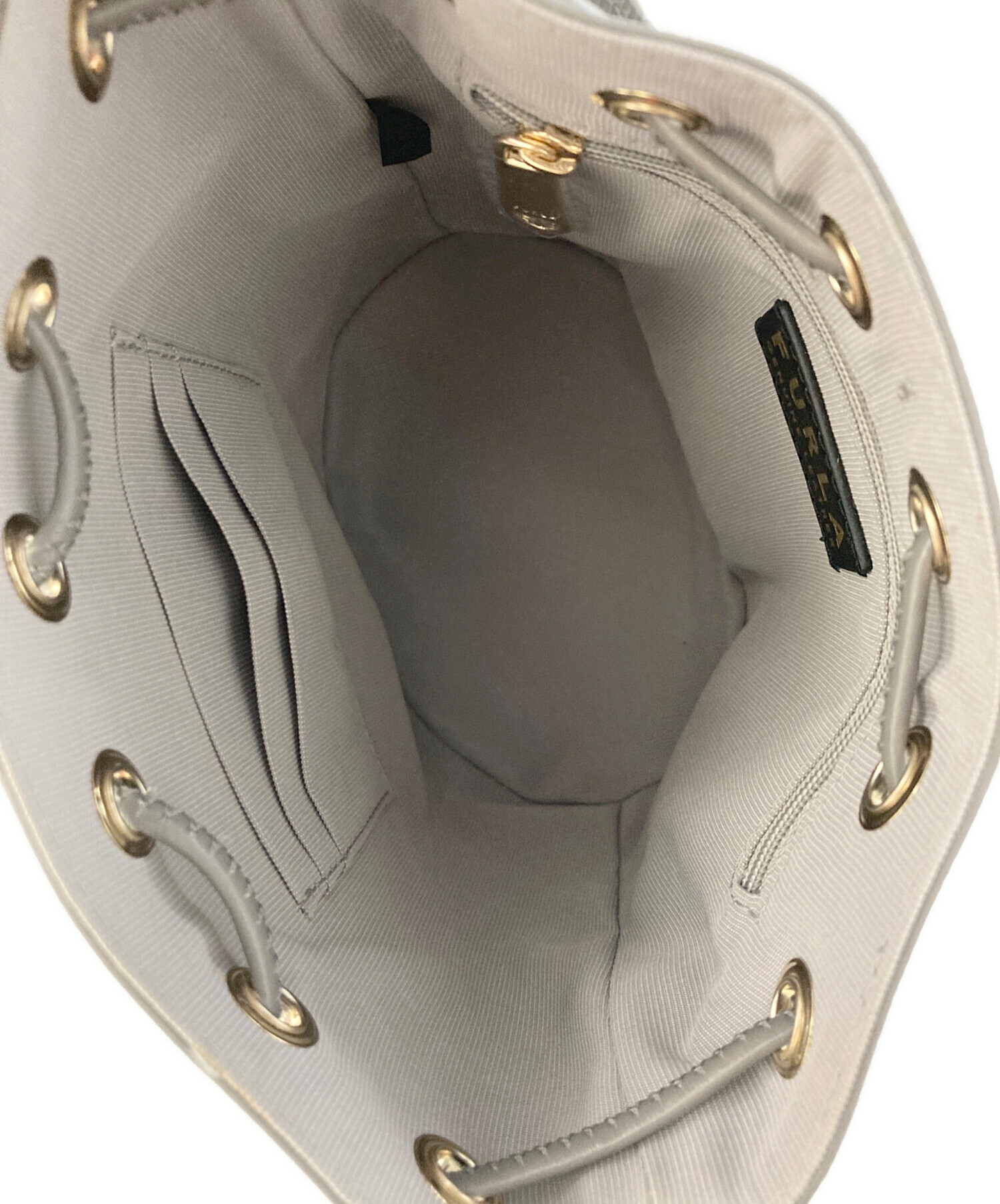 中古・古着通販】FURLA (フルラ) CLIO ミニ バケットバッグ グレー 