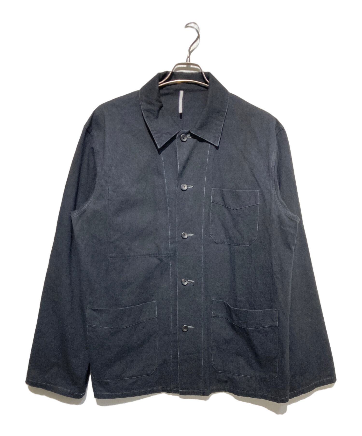中古・古着通販】SUS-SOUS (シュス) リネン混カバーオール ブラック