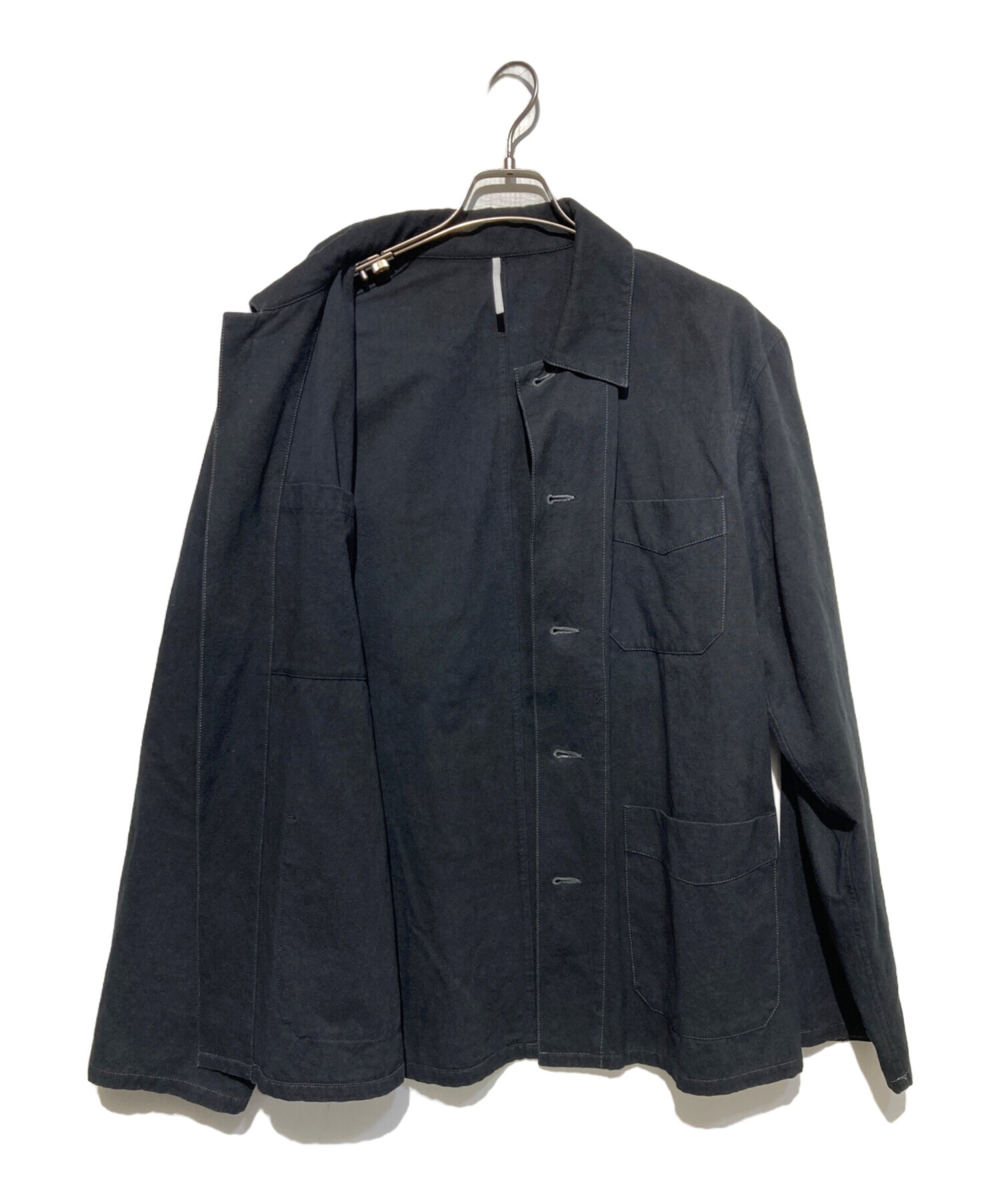 9 sus-sous シュス リネンコックジャケット 中古・古着通販】SUS-SOUS (シュス) リネン混カバーオール ブラック