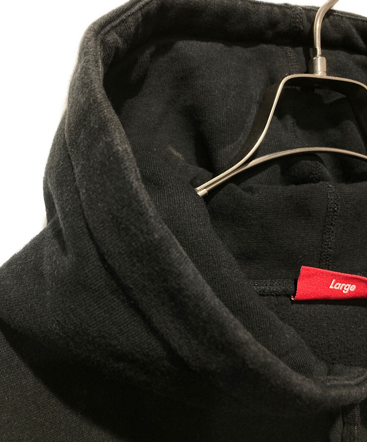 ※イチ※ SUPREME カレッジエイト フーディー ブラック　L 中古・古着通販】SUPREME (シュプリーム) Collegiate Sleeve Hooded