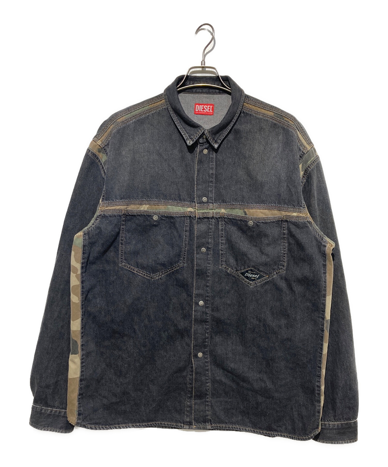 中古・古着通販】DIESEL (ディーゼル) D-HOR-FS デニムシャツ ブラック