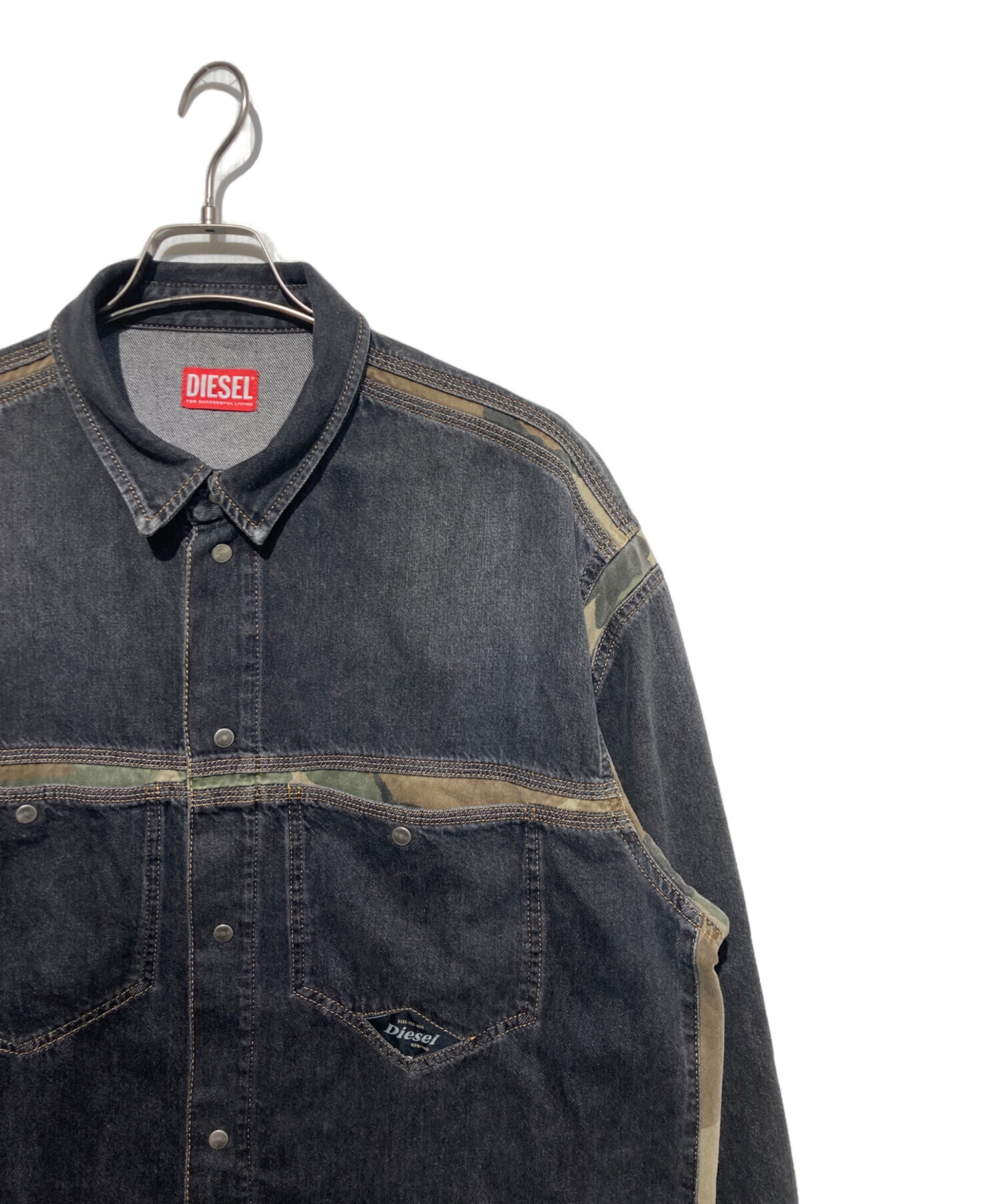 中古・古着通販】DIESEL (ディーゼル) D-HOR-FS デニムシャツ ブラック