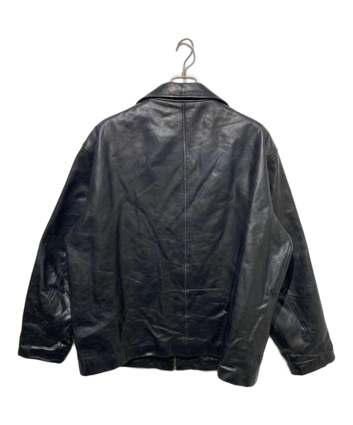 中古・古着通販】GAP (ギャップ) レザージャケット ブラック サイズ