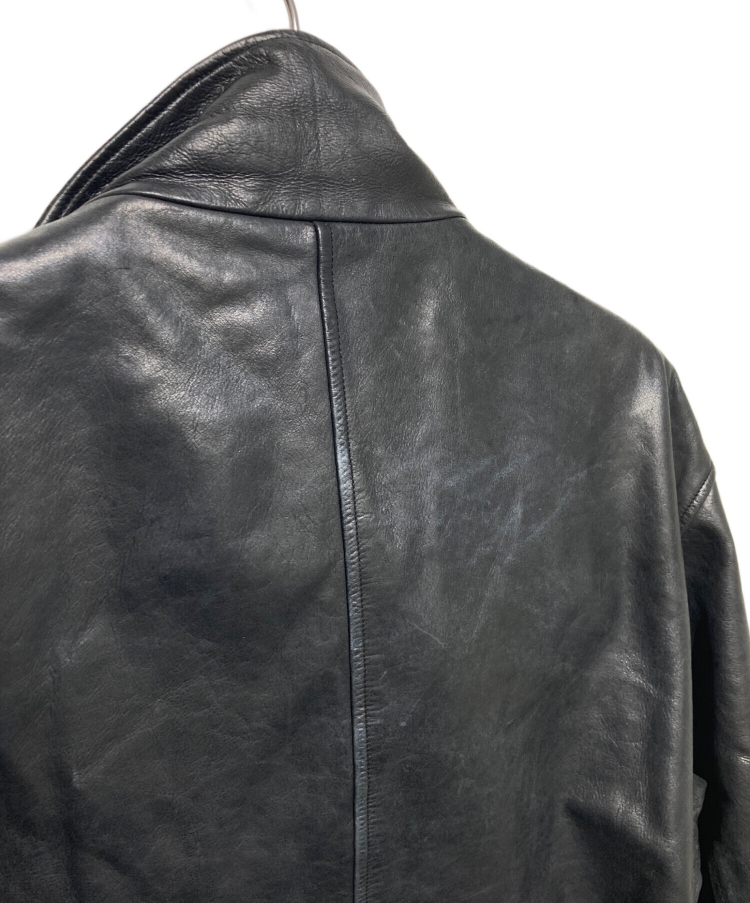 中古・古着通販】GAP (ギャップ) レザージャケット ブラック サイズ