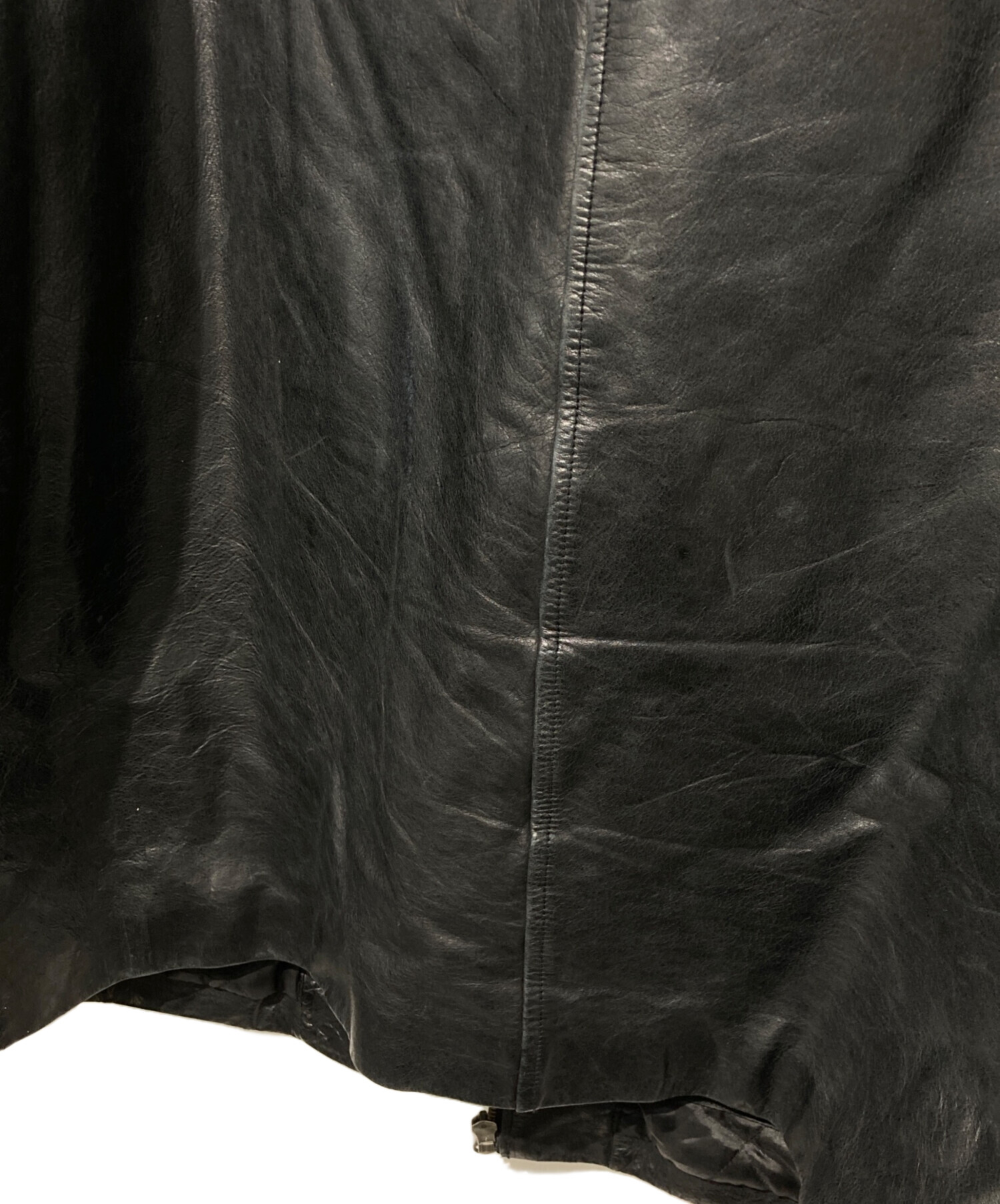 中古・古着通販】GAP (ギャップ) レザージャケット ブラック サイズ