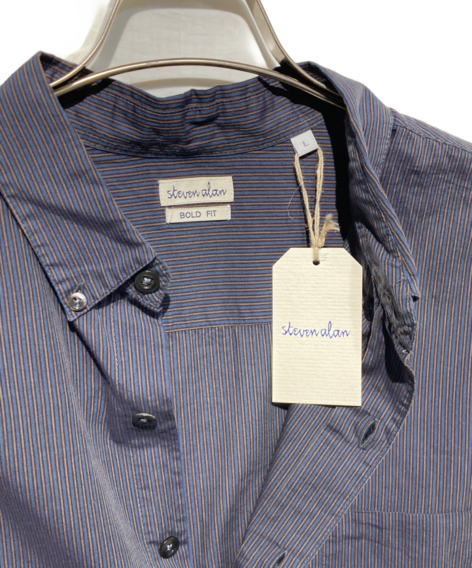 中古・古着通販】STEVEN ALAN (スティーブンアラン) ストライプシャツ
