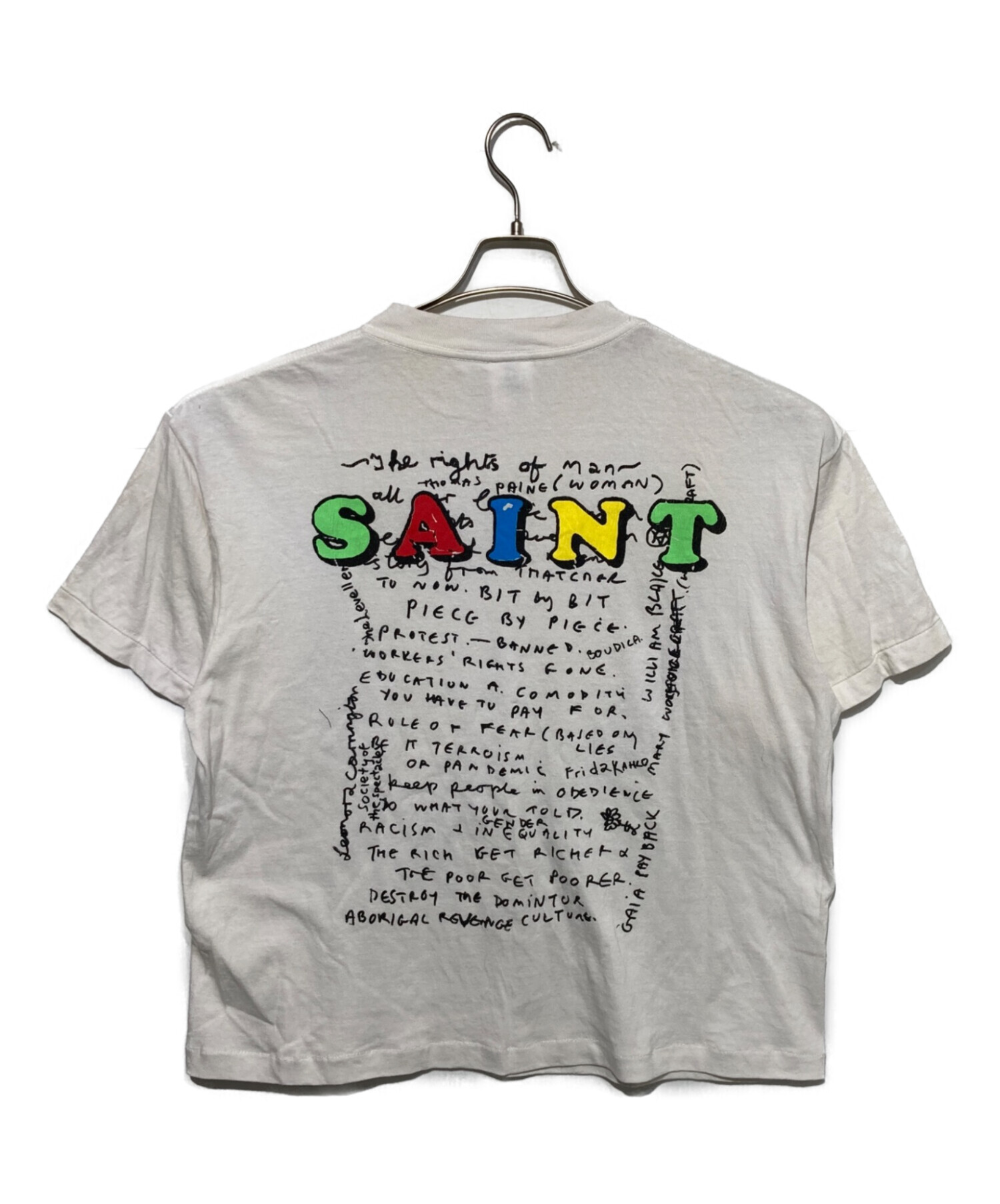 アインシュタイン Reid Jamie MICHAEL 【新品/M】SAINT SAINT REID/WHITE T-SHIRT/JAMIE JR_SS SS26 (セントマイケル) M×××××× トップス