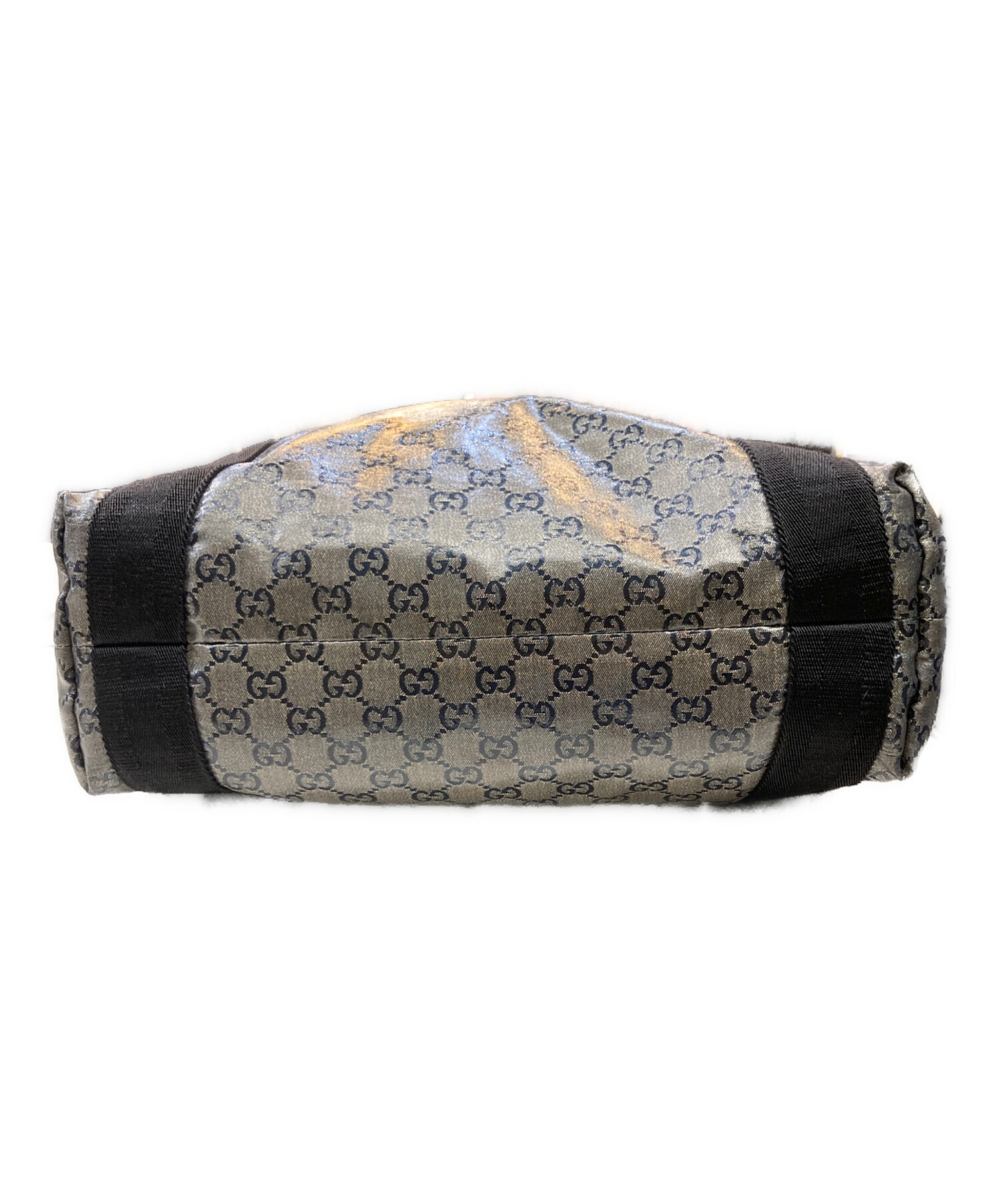 中古・古着通販】GUCCI (グッチ) トートバッグ シルバー×ブラック