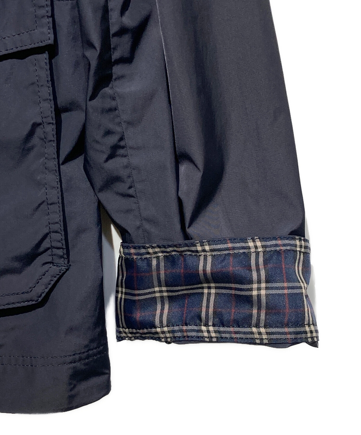 BURBEERY BLACK LABELネイビー ミリタリージャケット 中古・古着通販】BURBERRY BLACK LABEL (バーバリーブラックレーベル