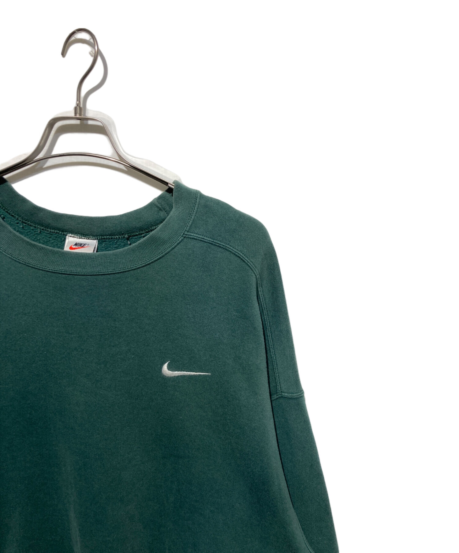 NIKE ヴィンテージ スウェット USA製 グリーン 中古・古着通販】NIKE (ナイキ) クルーネックスウェット グリーン