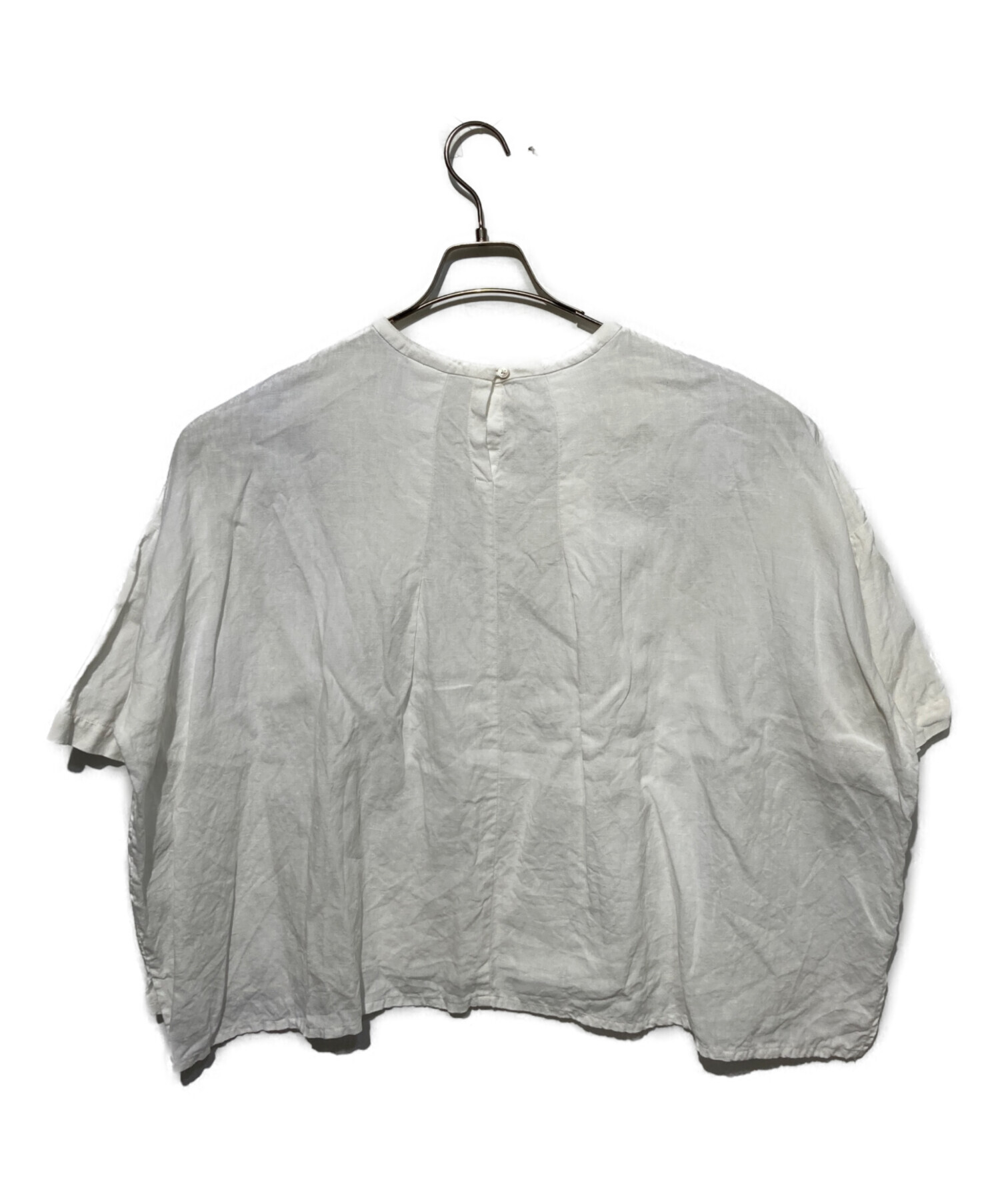 中古・古着通販】kagure (カグレ) リネンクルーネックハーフスリーブ 