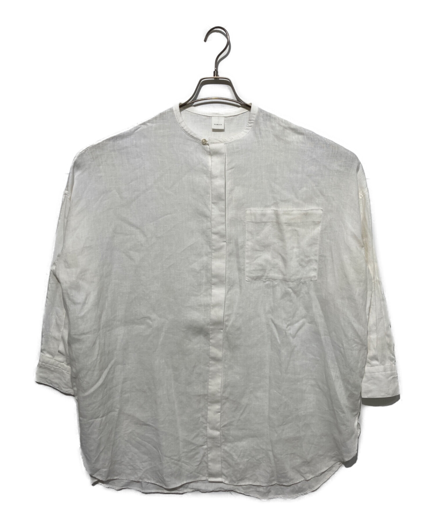 中古・古着通販】kagure (カグレ) リネンチュニックシャツ ホワイト