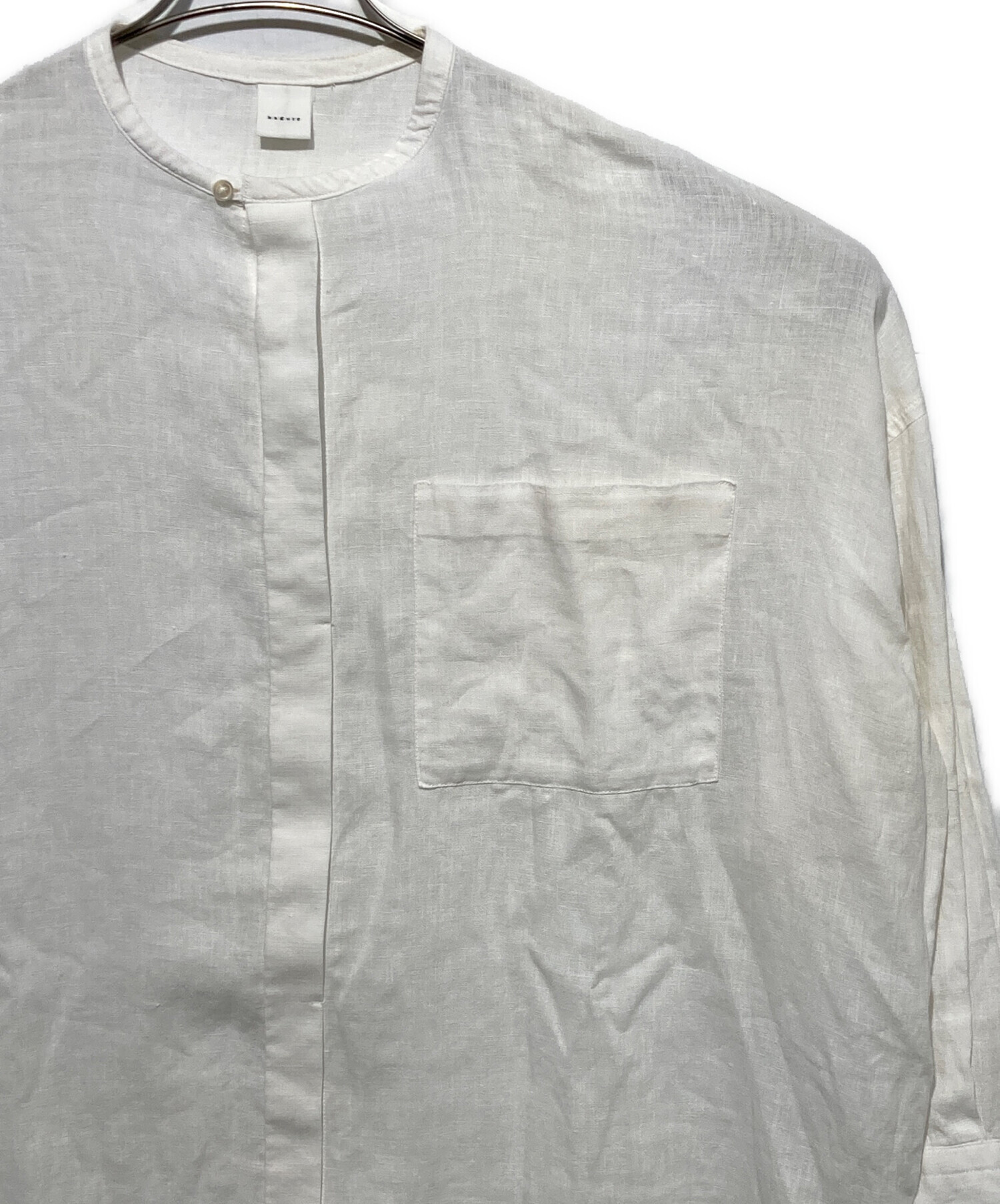 中古・古着通販】kagure (カグレ) リネンチュニックシャツ ホワイト