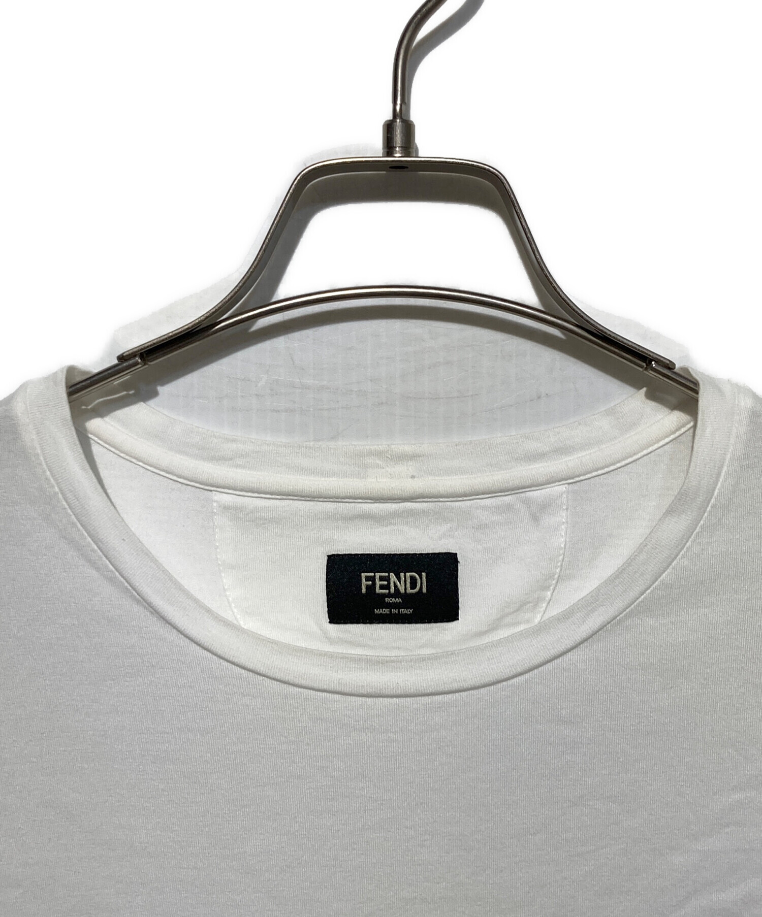 中古・古着通販】FENDI (フェンディ) ポケットTシャツ ホワイト サイズ