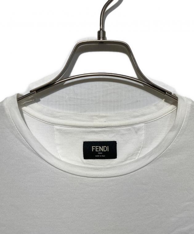 中古・古着通販】FENDI (フェンディ) ポケットTシャツ ホワイト サイズ