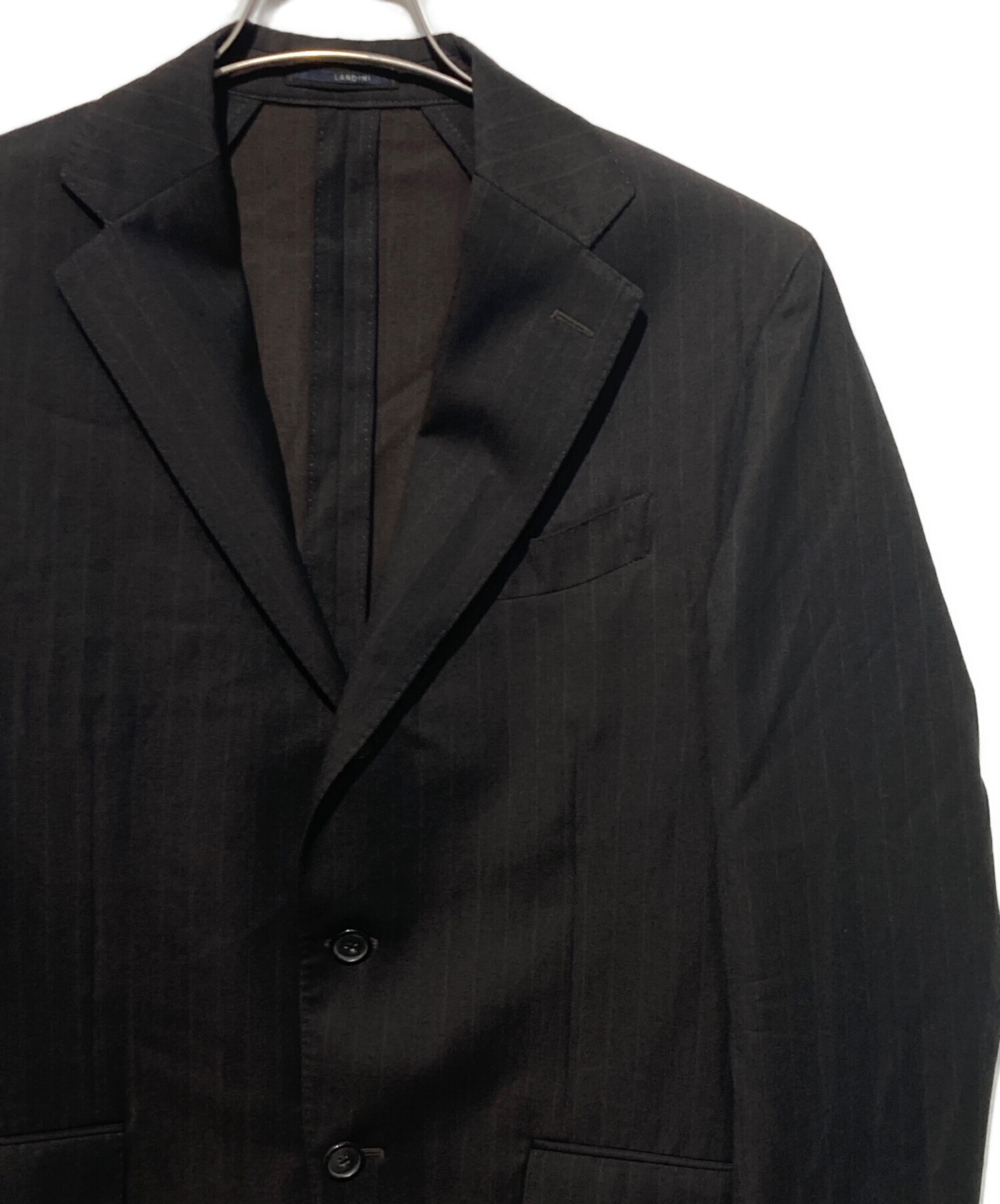 s*5様 ラルディーニLARDINI ウール ビジネススーツ 48 中古美品 中古・古着通販】LARDINI (ラルディーニ) セットアップスーツ ブラック