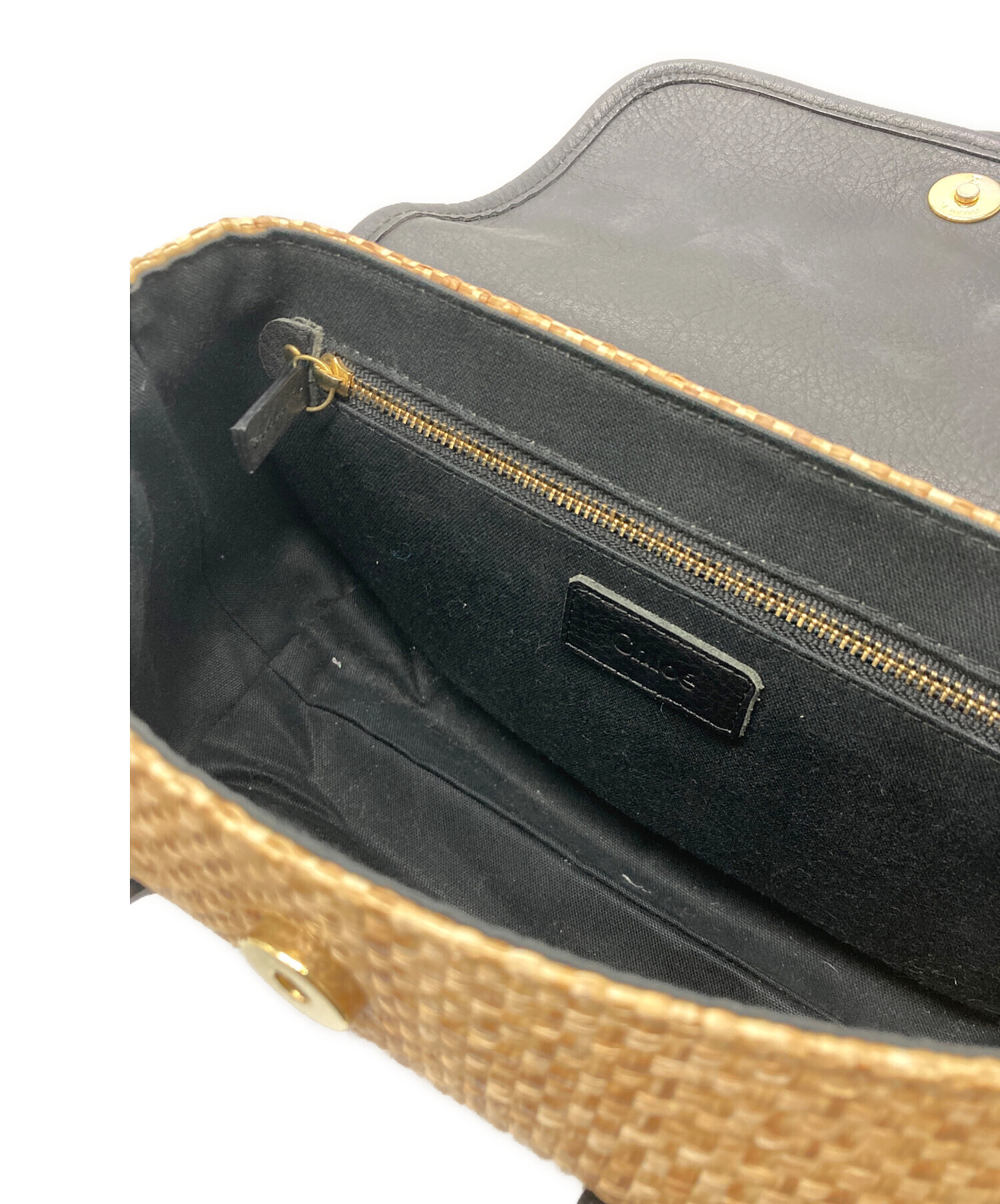 中古・古着通販】Chloe (クロエ) カゴバッグ ベージュ×ブラック