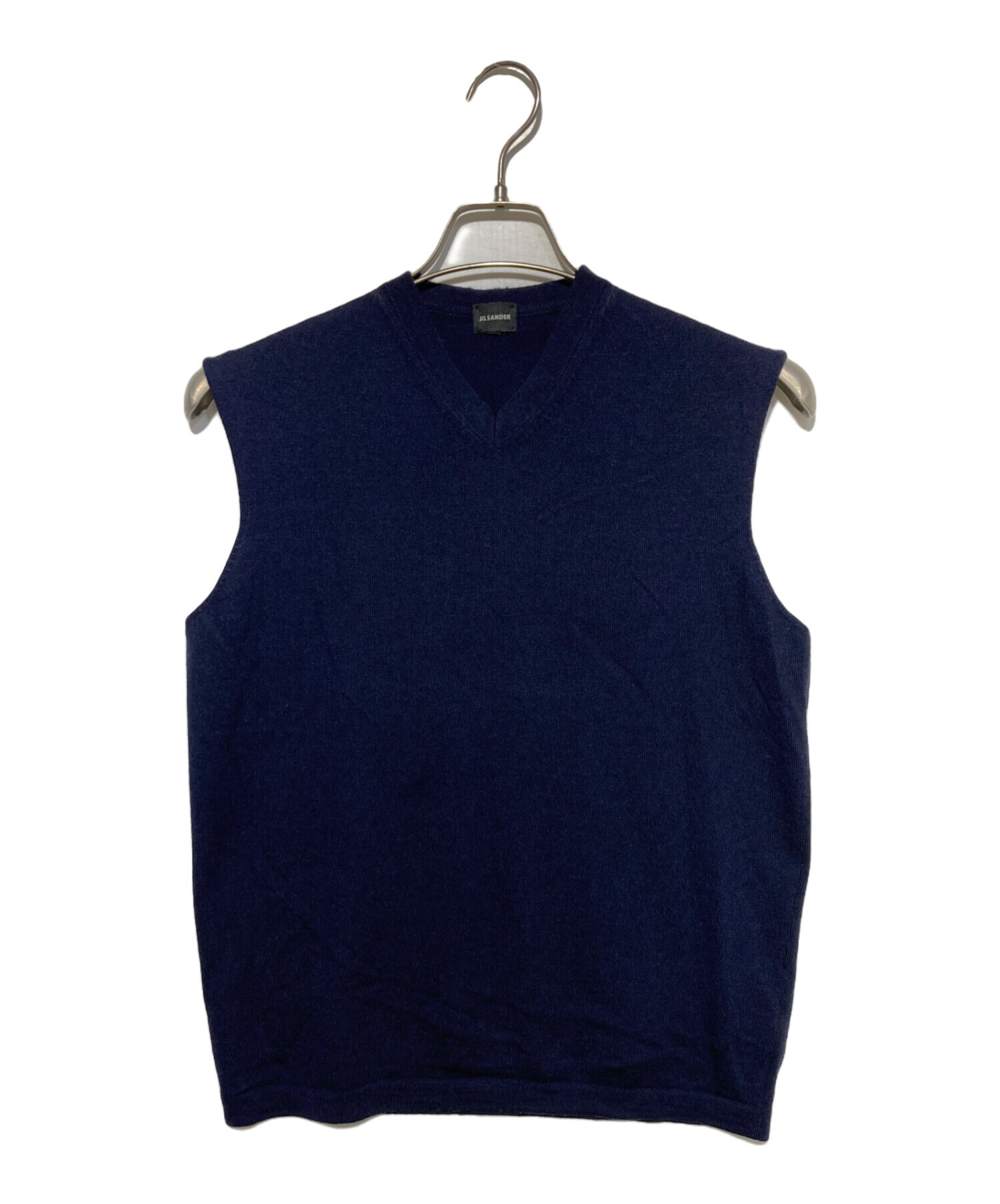 JIL SANDER ジルサンダー ニットベスト 中古・古着通販】JIL SANDER (ジルサンダー) Vネックニットベスト