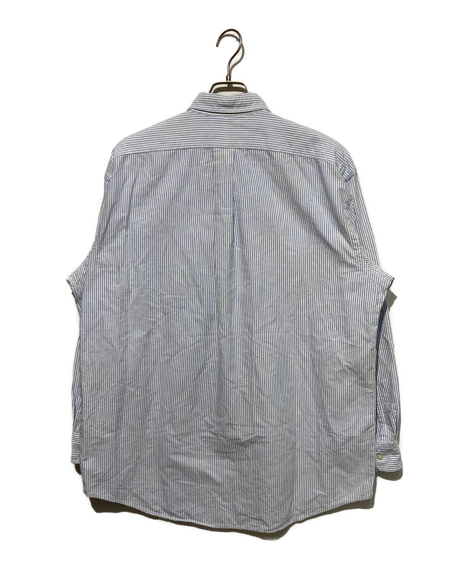 美品★ポロラルフローレン ストライプドビッグシャツ 裾ポニー 現行 メンズ 中古・古着通販】POLO RALPH LAUREN (ポロ・ラルフローレン