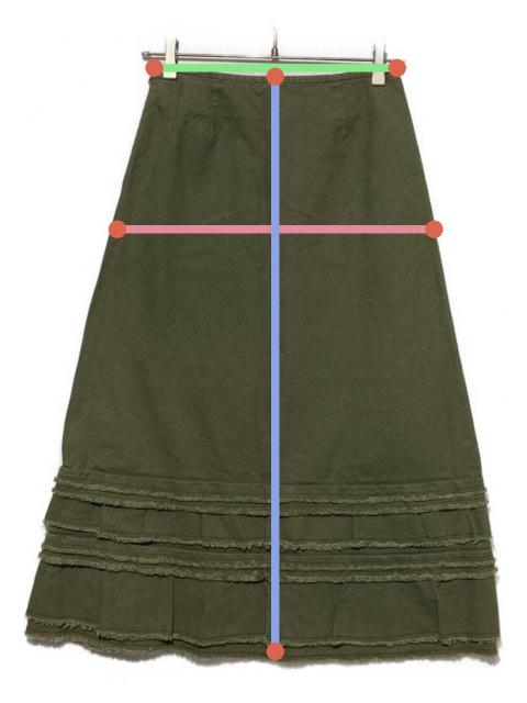 トリココムデギャルソン　オリーブグリーン スカート　S 中古・古着通販】tricot COMME des GARCONS (トリココムデギャルソン