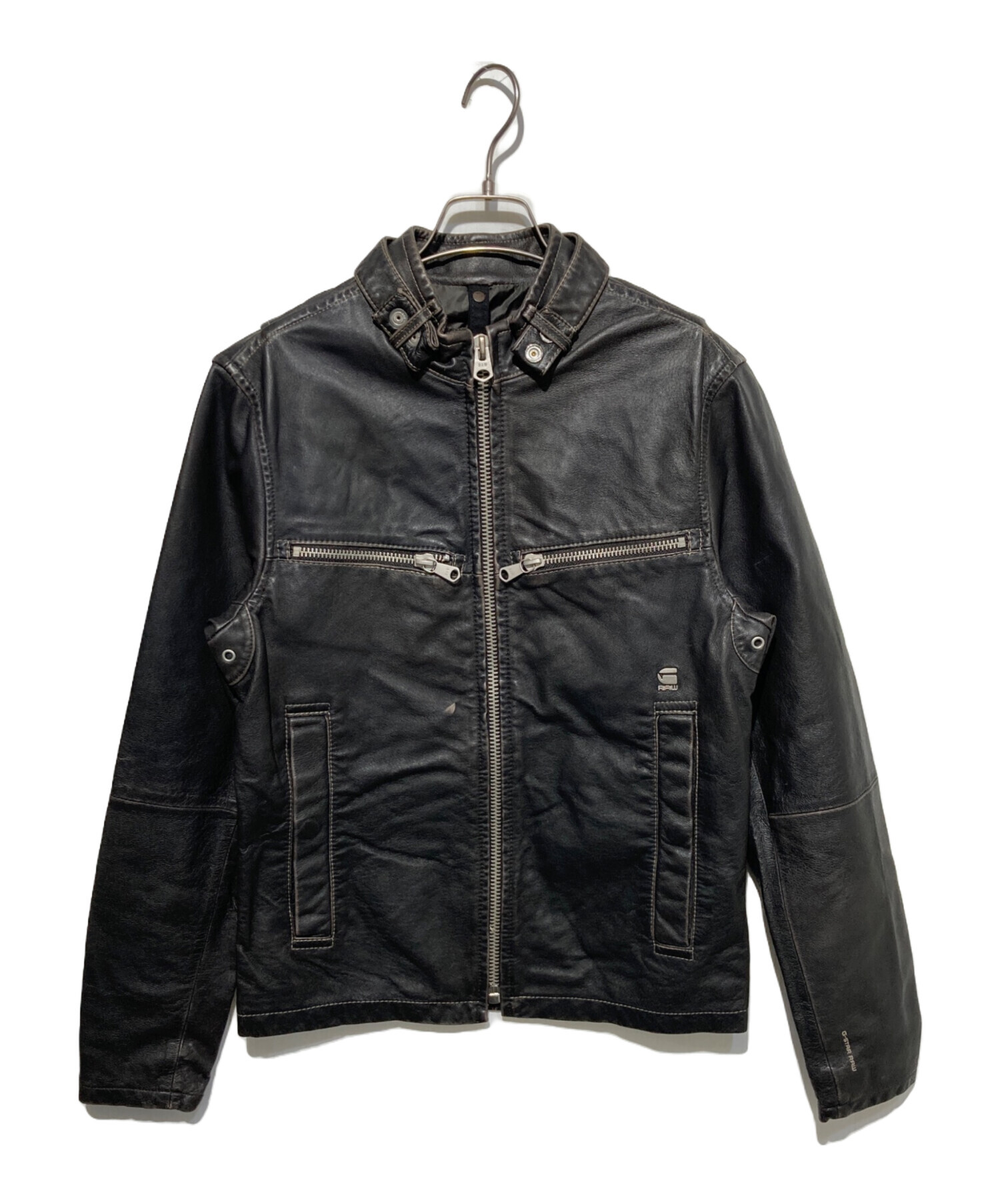 中古・古着通販】G-STAR RAW (ジースターロゥ) レザーライダース