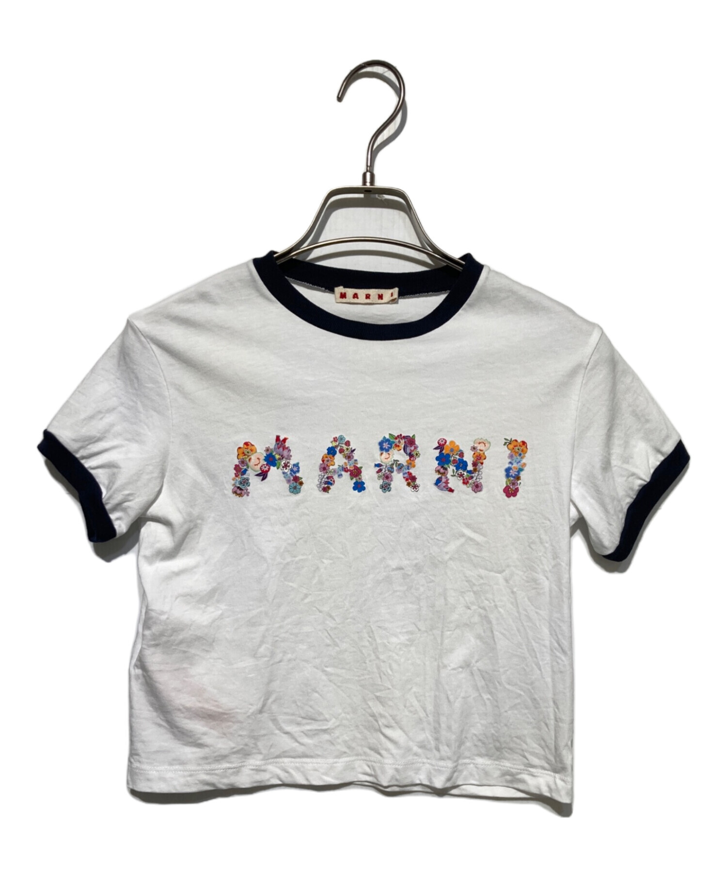 中古・古着通販】MARNI (マルニ) ロゴプリントリンガーTシャツ