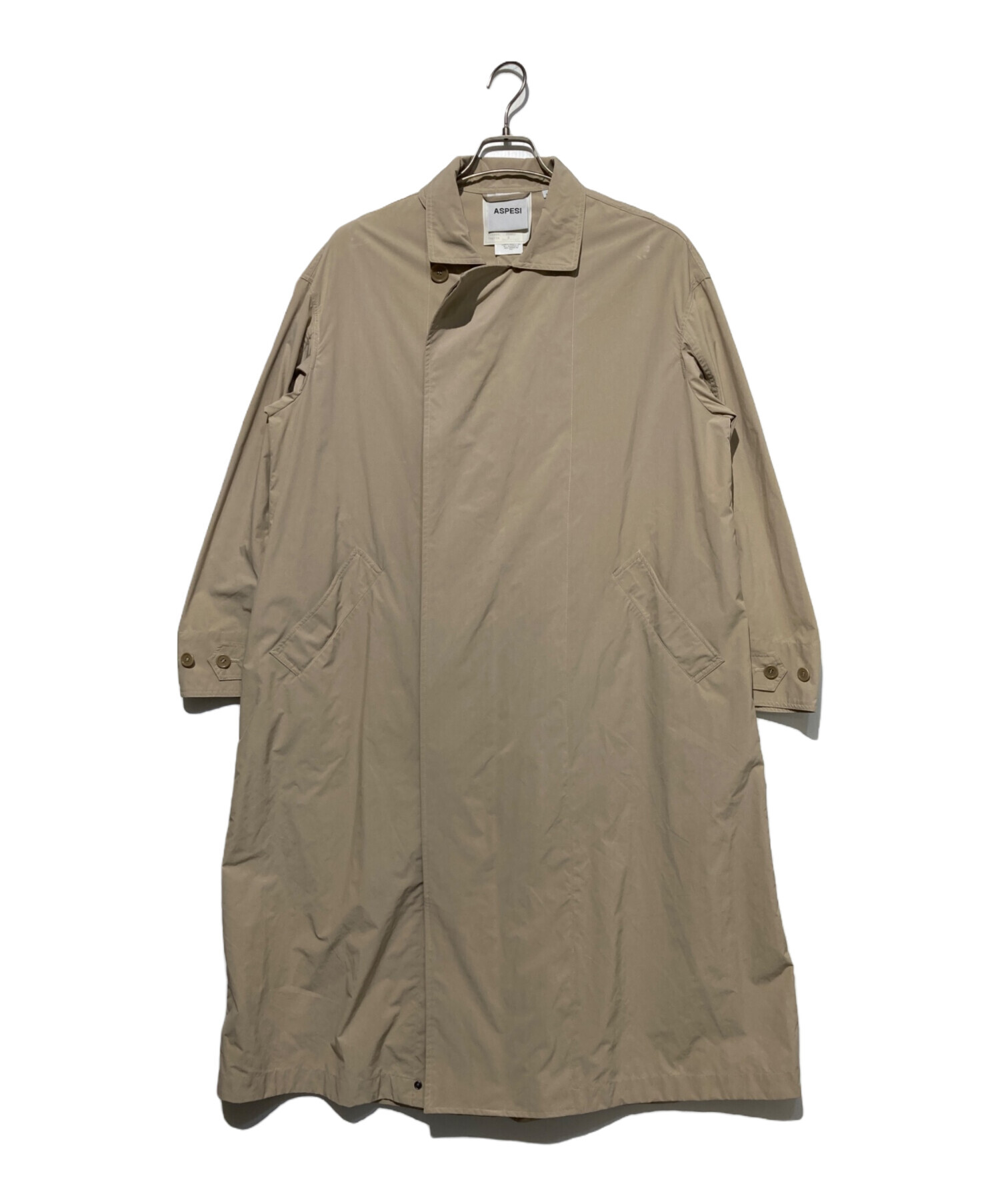 中古・古着通販】ASPESI (アスペジ) ステンカラーコート ベージュ