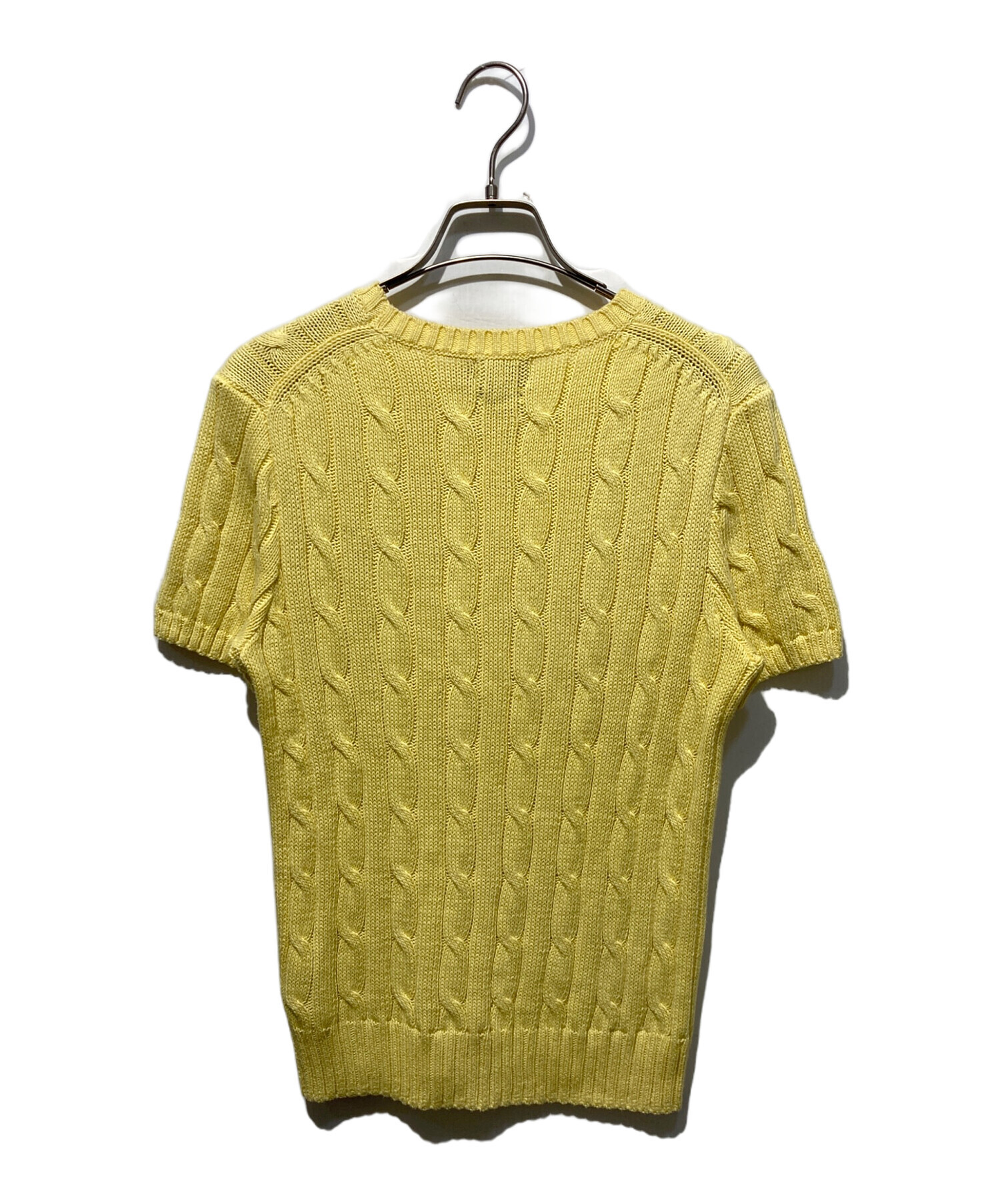 Polo Ralph Lauren ケーブルニット 半袖 イエロー M 中古・古着通販】POLO RALPH LAUREN (ポロ・ラルフローレン) 半袖