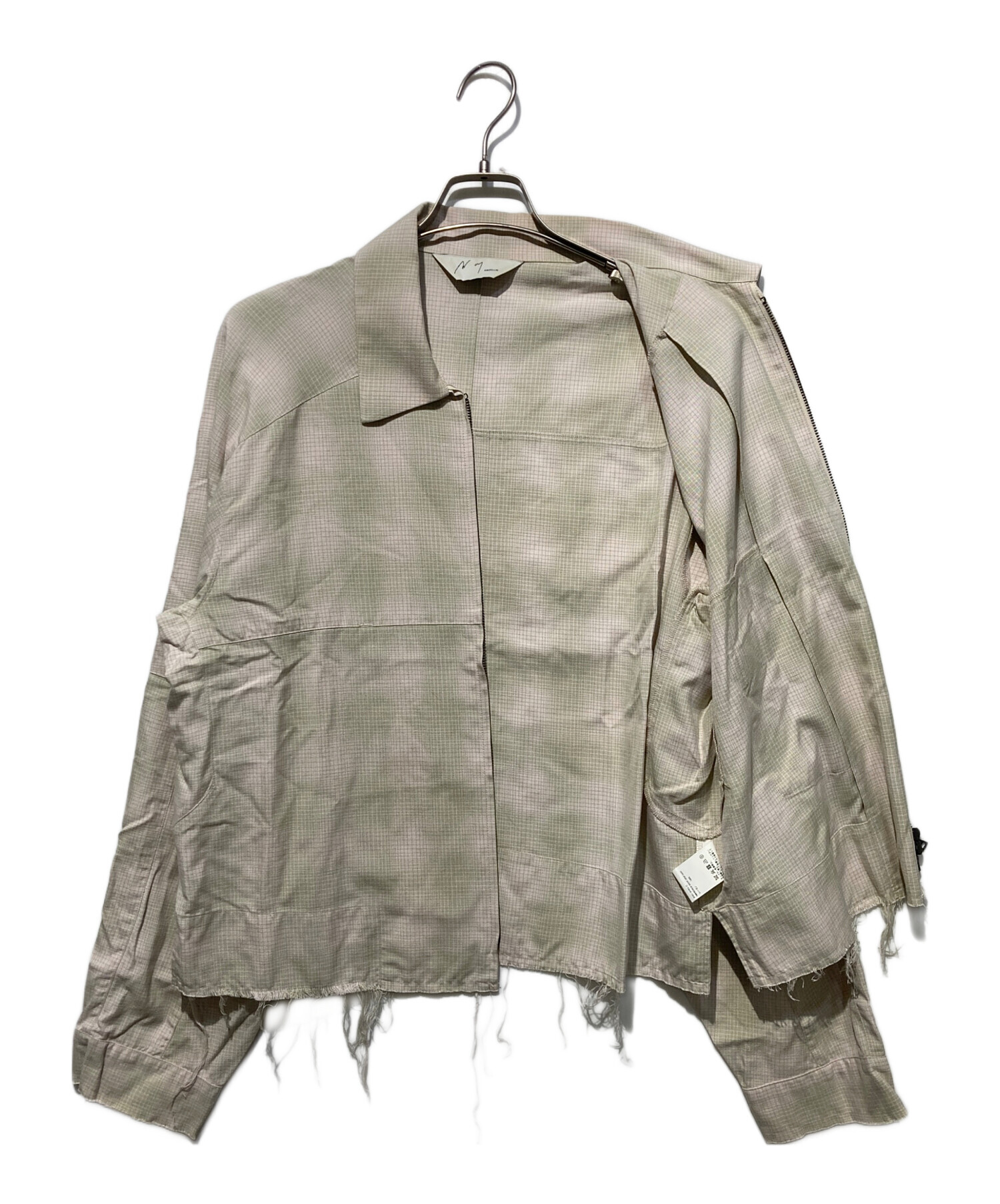 トップス ANCELLM OMBRECHECK SHIRT 中古・古着通販】ANCELLM (アンセルム) OMBRECHECK SHORT ZIPUP SHIRT