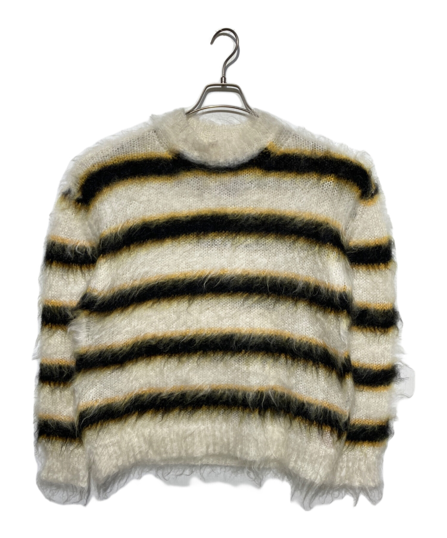 中古・古着通販】MARNI (マルニ) ブラッシュドモヘアボーダーニット
